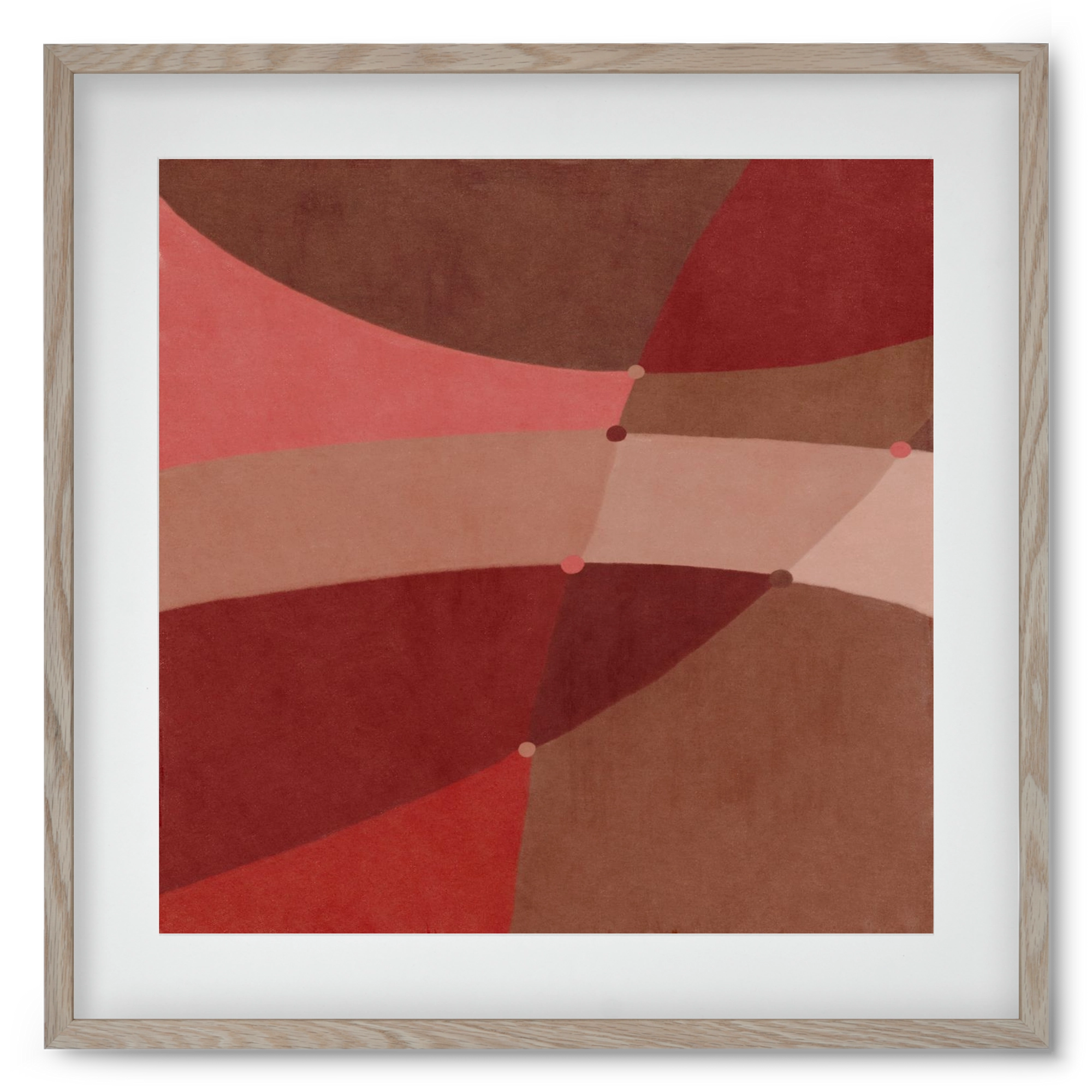 Abstract Intersections Q02, 50x50 cm (40x40 cm), Tölgy keret, paszpartuval