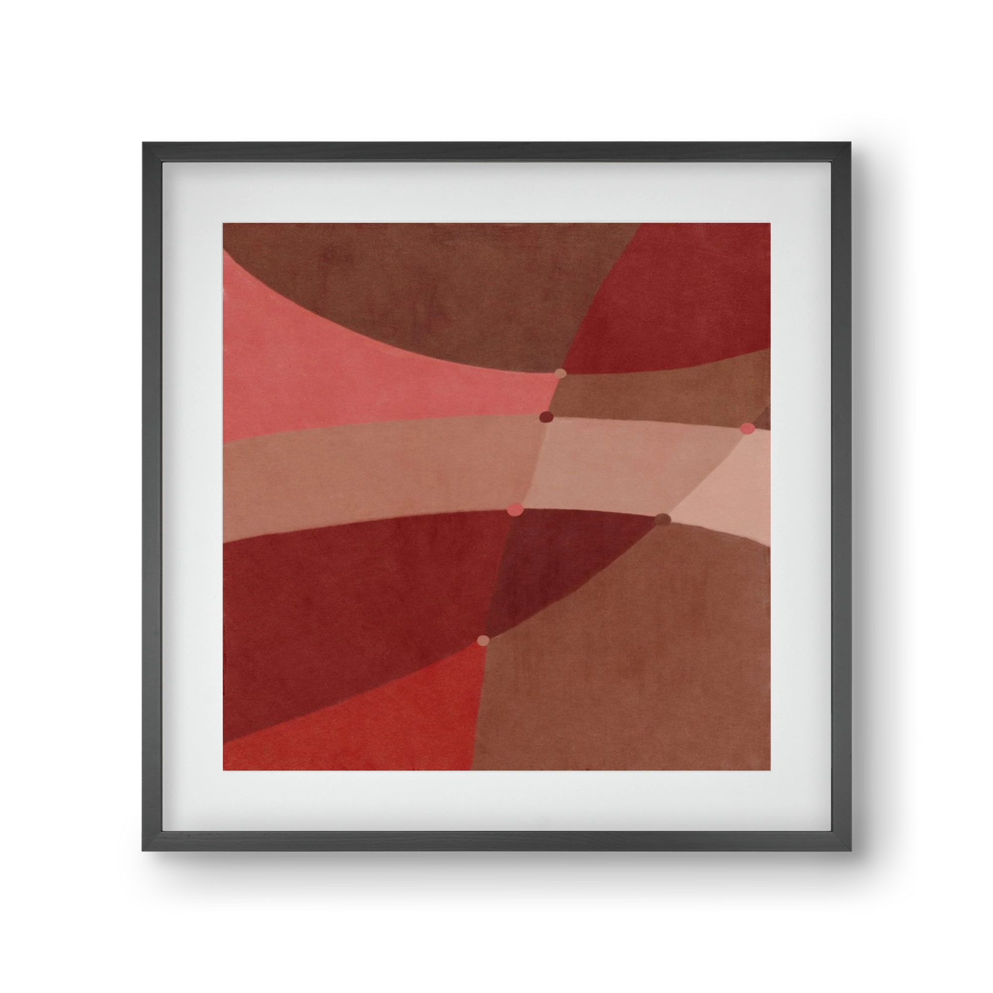 Abstract Intersections Q02, 30x30 cm (20x20 cm), Fekete keret, paszpartuval