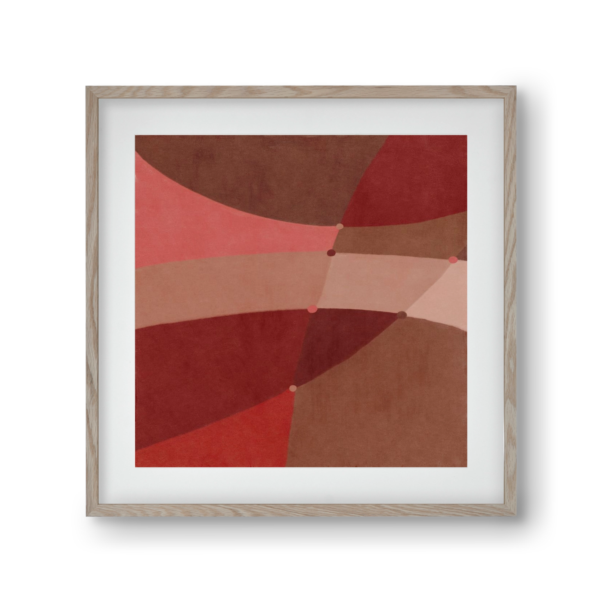 Abstract Intersections Q02, 30x30 cm (20x20 cm), Tölgy keret, paszpartuval