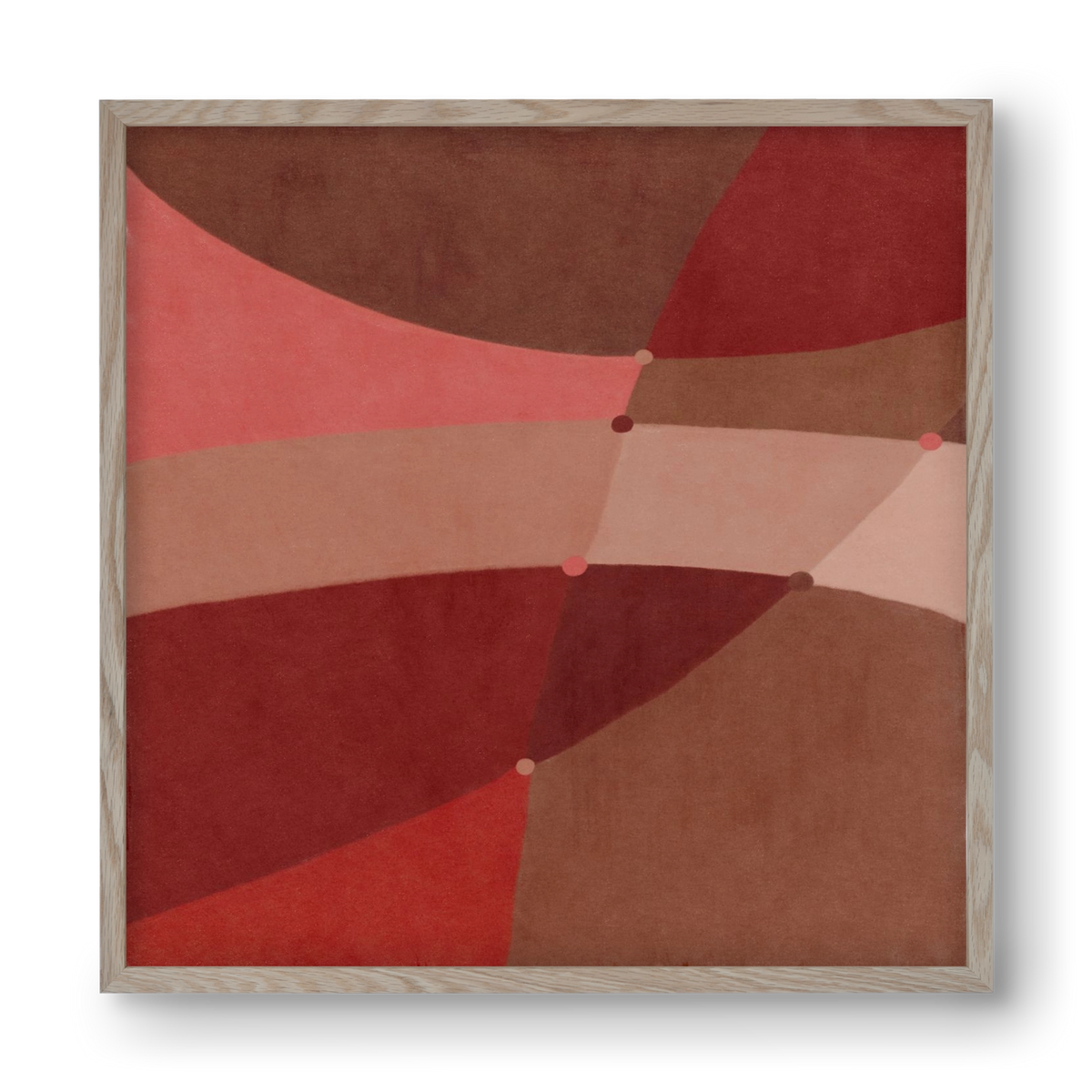 Abstract Intersections Q02, 40x40 cm (40x40 cm), Tölgy keret