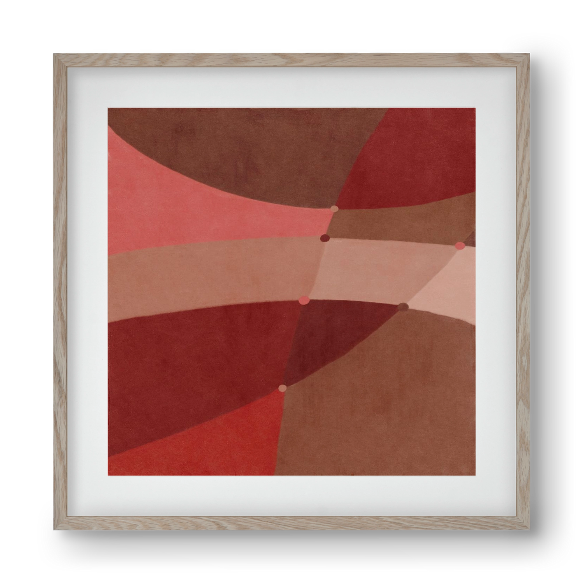 Abstract Intersections Q02, 40x40 cm (30x30 cm), Tölgy keret, paszpartuval