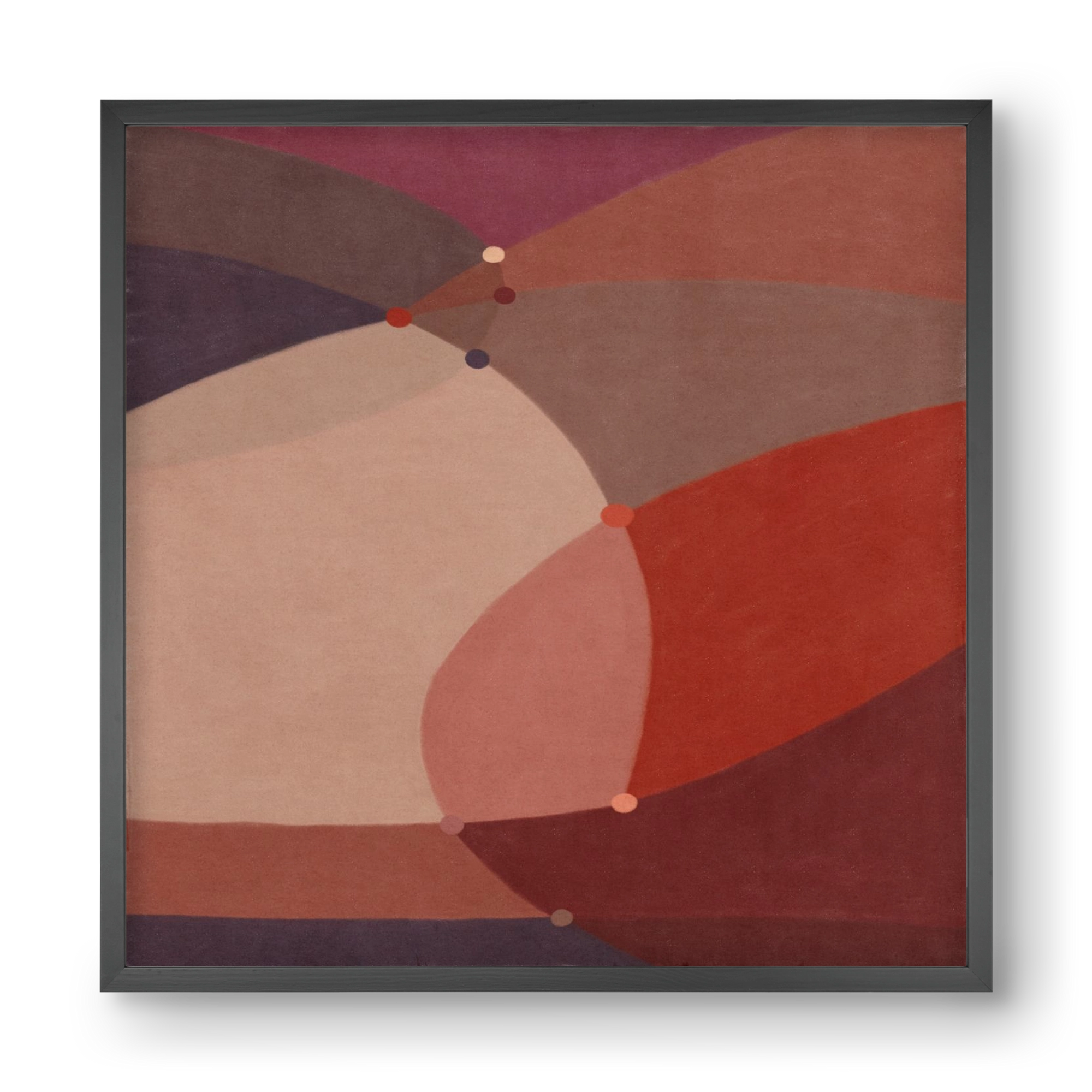 Abstract Intersections Q03, 40x40 cm (40x40 cm), Fekete keret