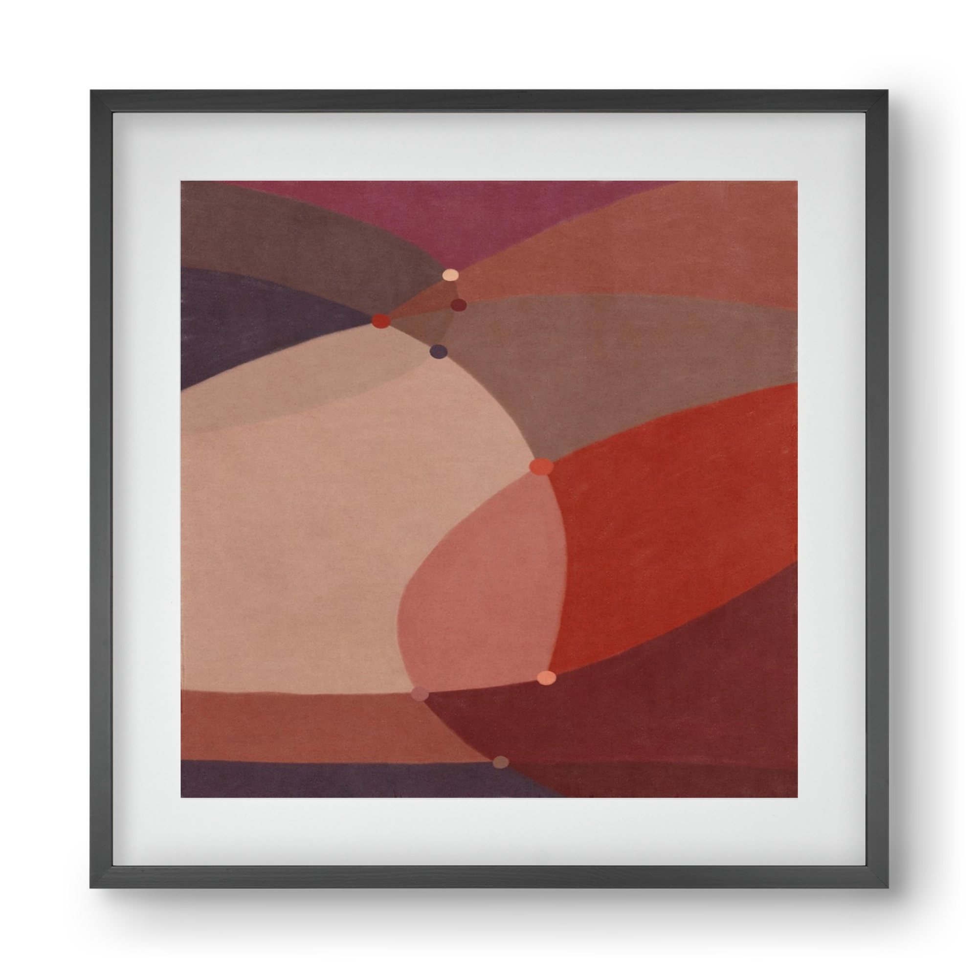 Abstract Intersections Q03, 40x40 cm (30x30 cm), Fekete keret, paszpartuval