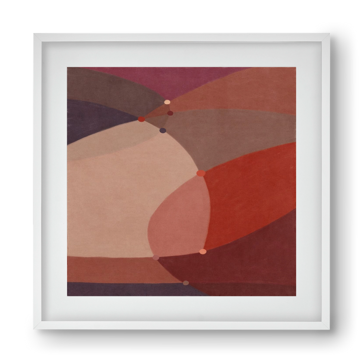 Abstract Intersections Q03, 40x40 cm (30x30 cm), Fehér keret, paszpartuval