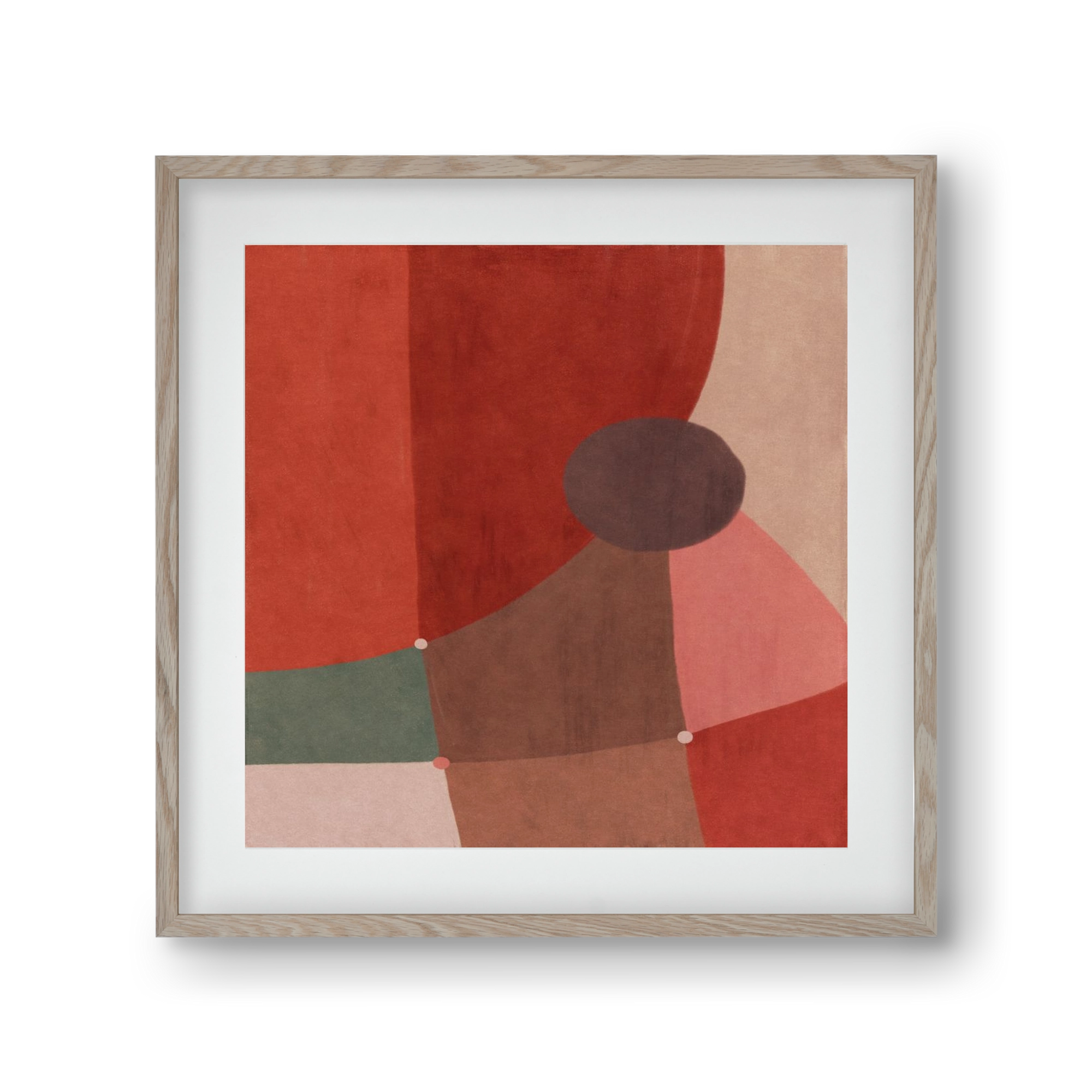 Abstract Intersections Q04, 30x30 cm (20x20 cm), Tölgy keret, paszpartuval