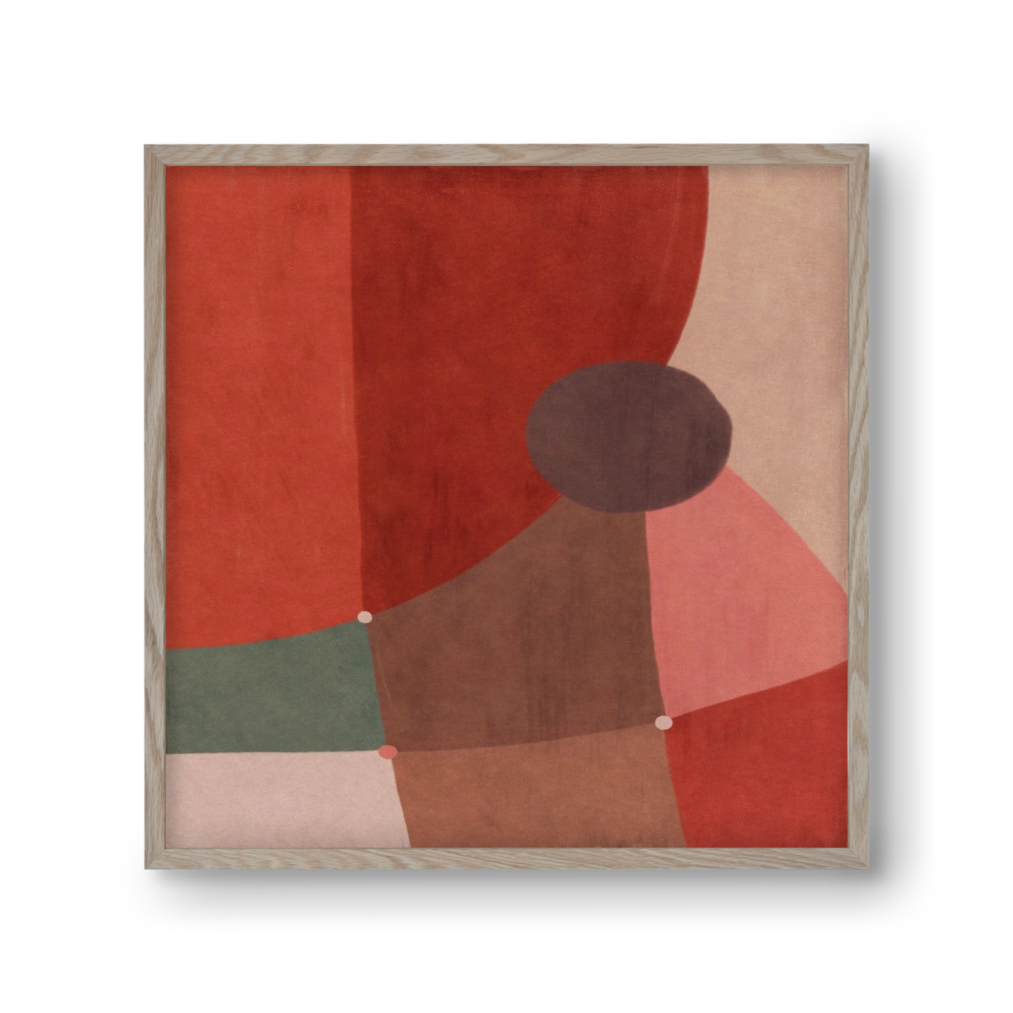 Abstract Intersections Q04, 30x30 cm (30x30 cm), Tölgy keret
