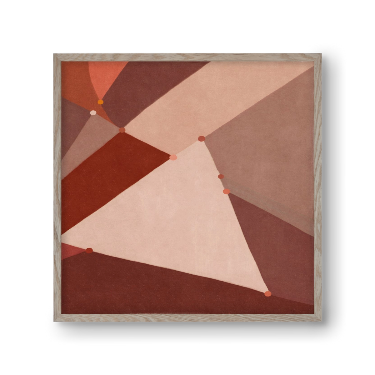 Abstract Intersections Q06, 30x30 cm (30x30 cm), Tölgy keret