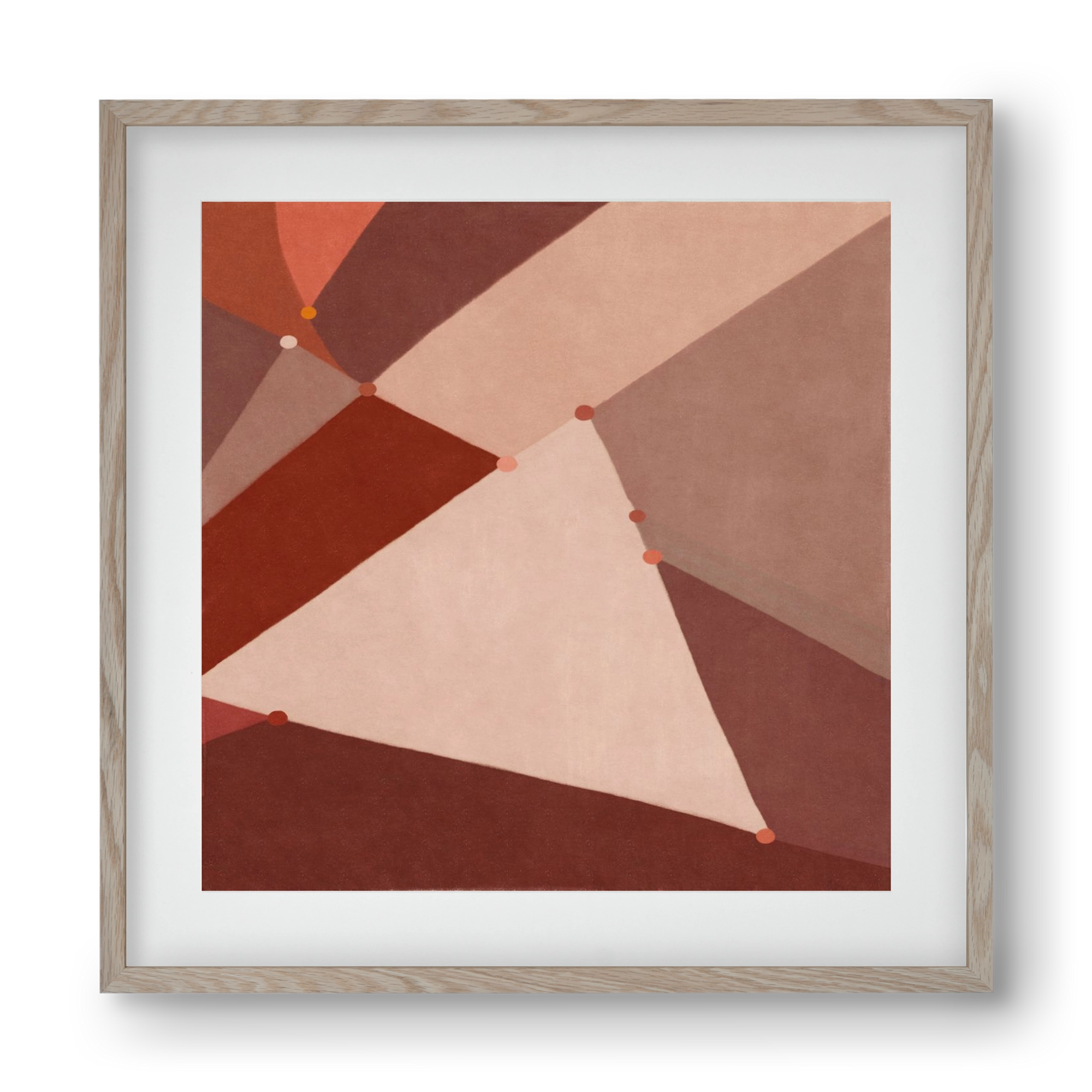 Abstract Intersections Q06, 40x40 cm (30x30 cm), Tölgy keret, paszpartuval