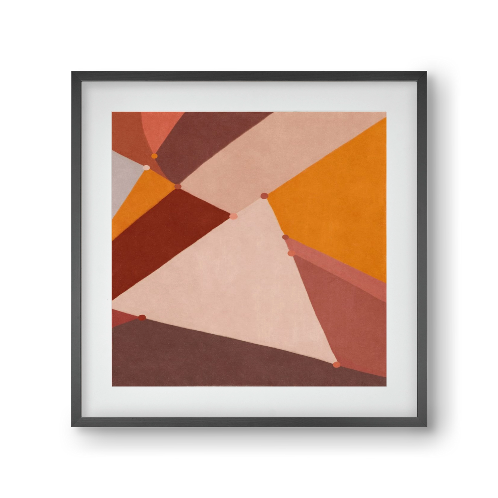 Abstract Intersections Q07, 30x30 cm (20x20 cm), Fekete keret, paszpartuval