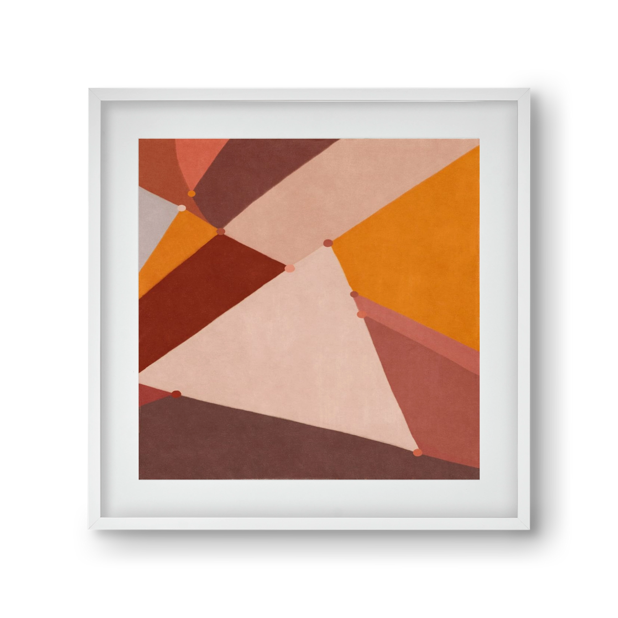 Abstract Intersections Q07, 30x30 cm (20x20 cm), Fehér keret, paszpartuval