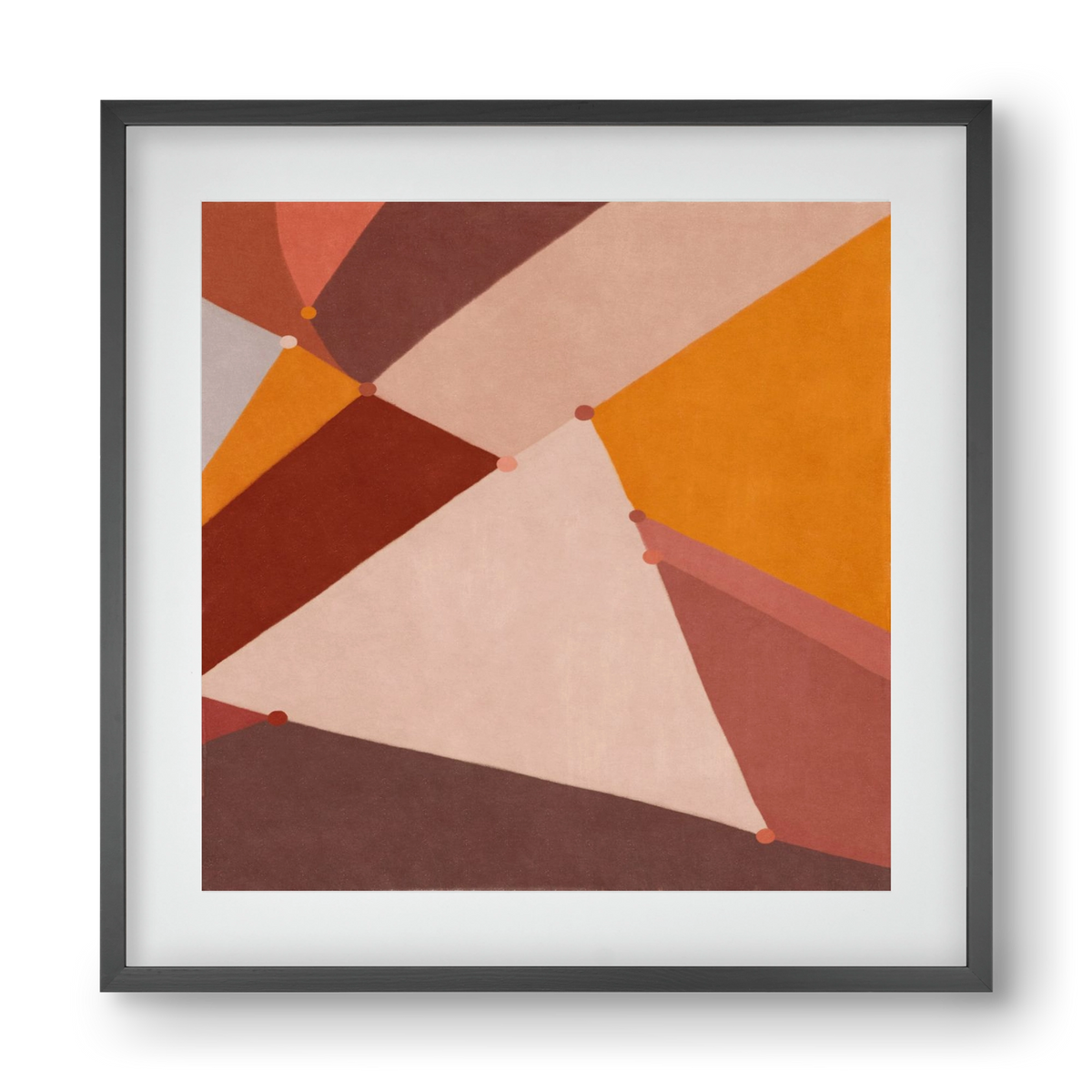 Abstract Intersections Q07, 40x40 cm (30x30 cm), Fekete keret, paszpartuval