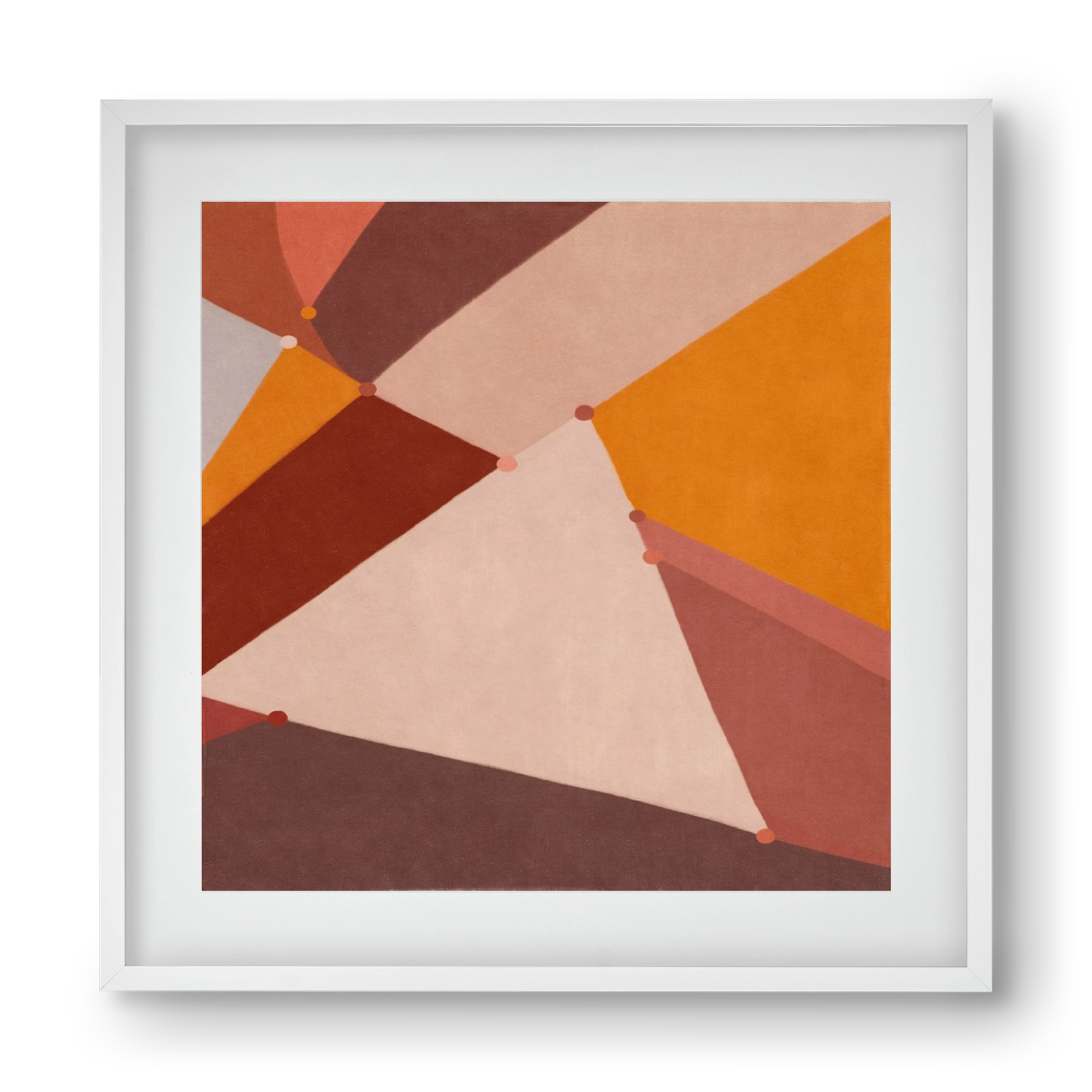 Abstract Intersections Q07, 40x40 cm (30x30 cm), Fehér keret, paszpartuval