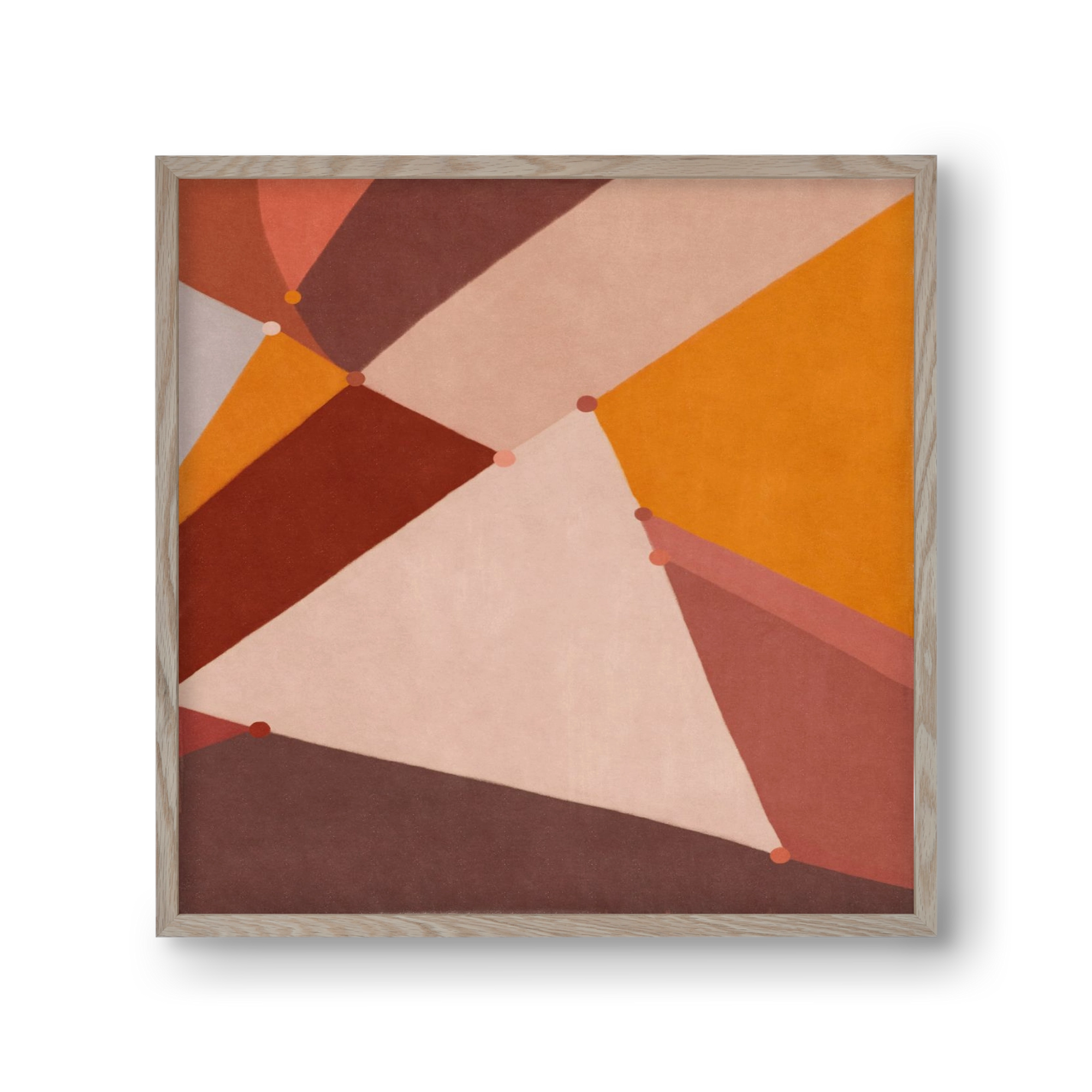 Abstract Intersections Q07, 30x30 cm (30x30 cm), Tölgy keret