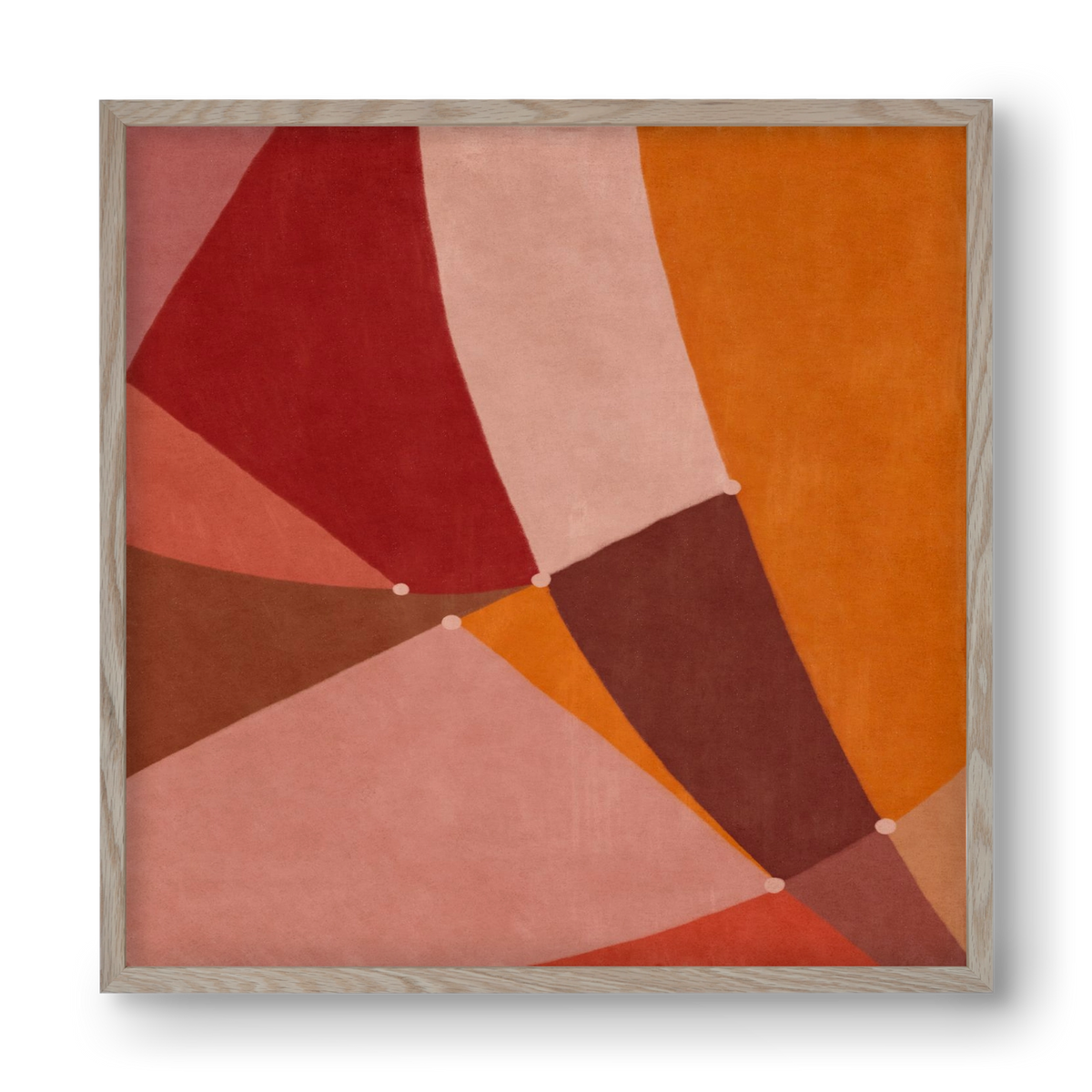 Abstract Intersections Q08, 40x40 cm (40x40 cm), Tölgy keret