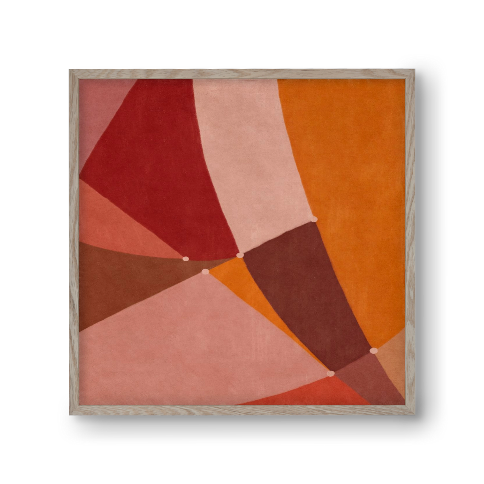 Abstract Intersections Q08, 30x30 cm (30x30 cm), Tölgy keret