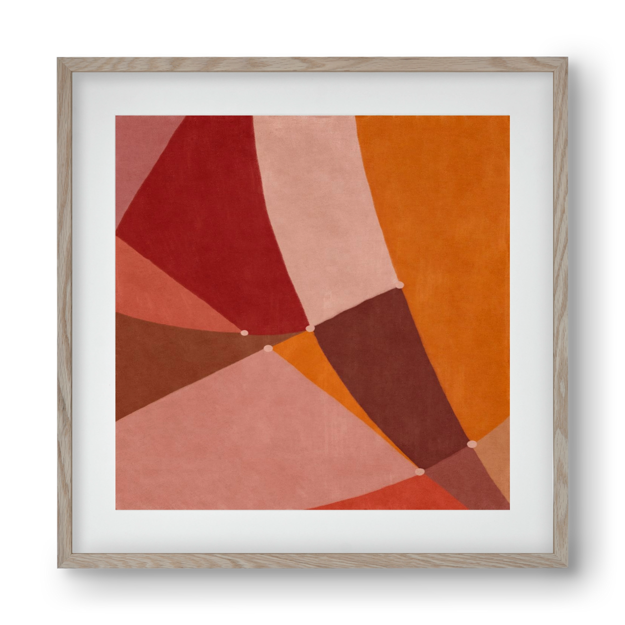 Abstract Intersections Q08, 40x40 cm (30x30 cm), Tölgy keret, paszpartuval