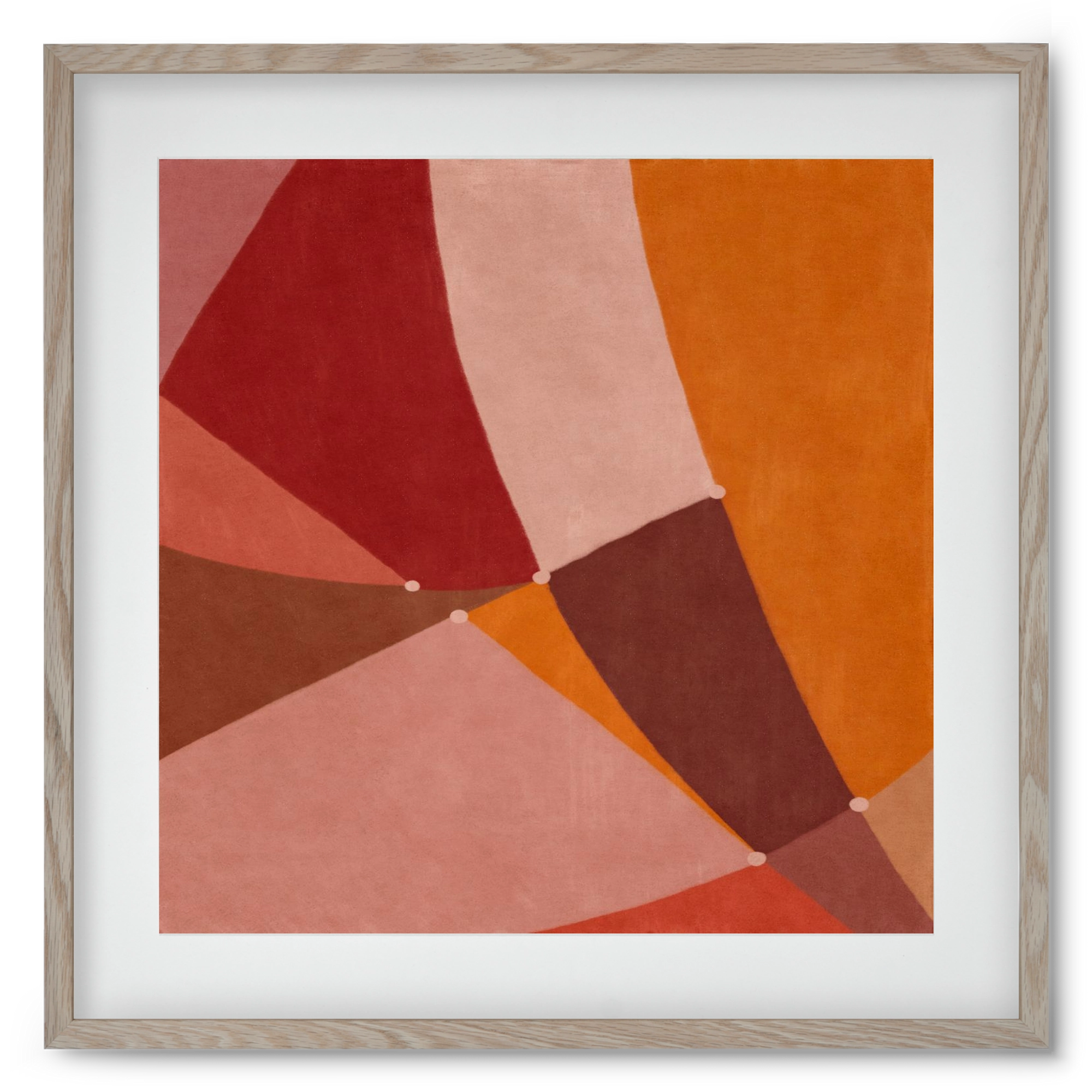 Abstract Intersections Q08, 50x50 cm (40x40 cm), Tölgy keret, paszpartuval