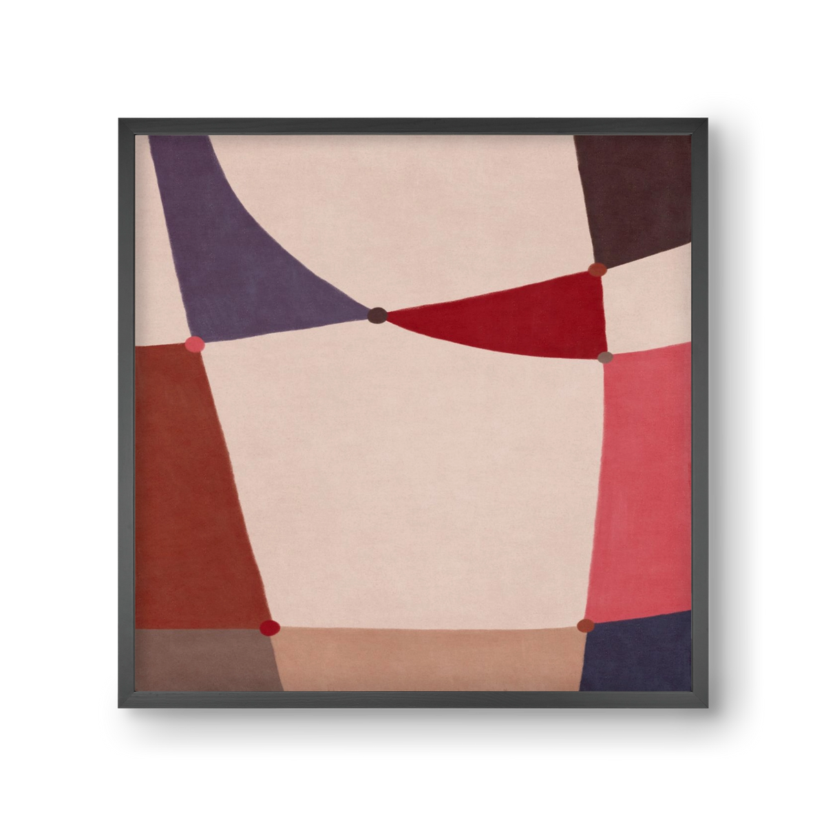 Abstract Intersections Q09, 30x30 cm (30x30 cm), Fekete keret