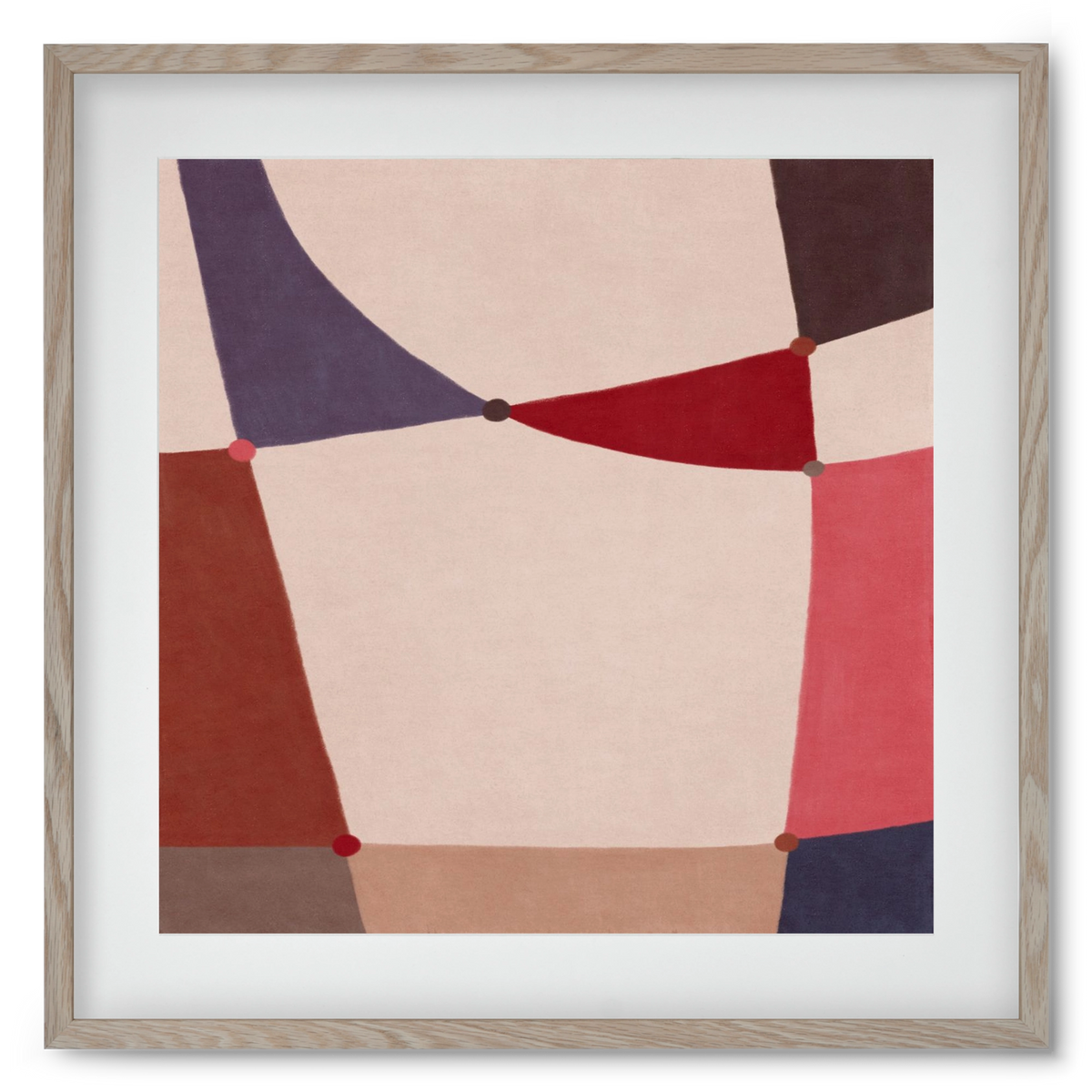 Abstract Intersections Q09, 50x50 cm (40x40 cm), Tölgy keret, paszpartuval