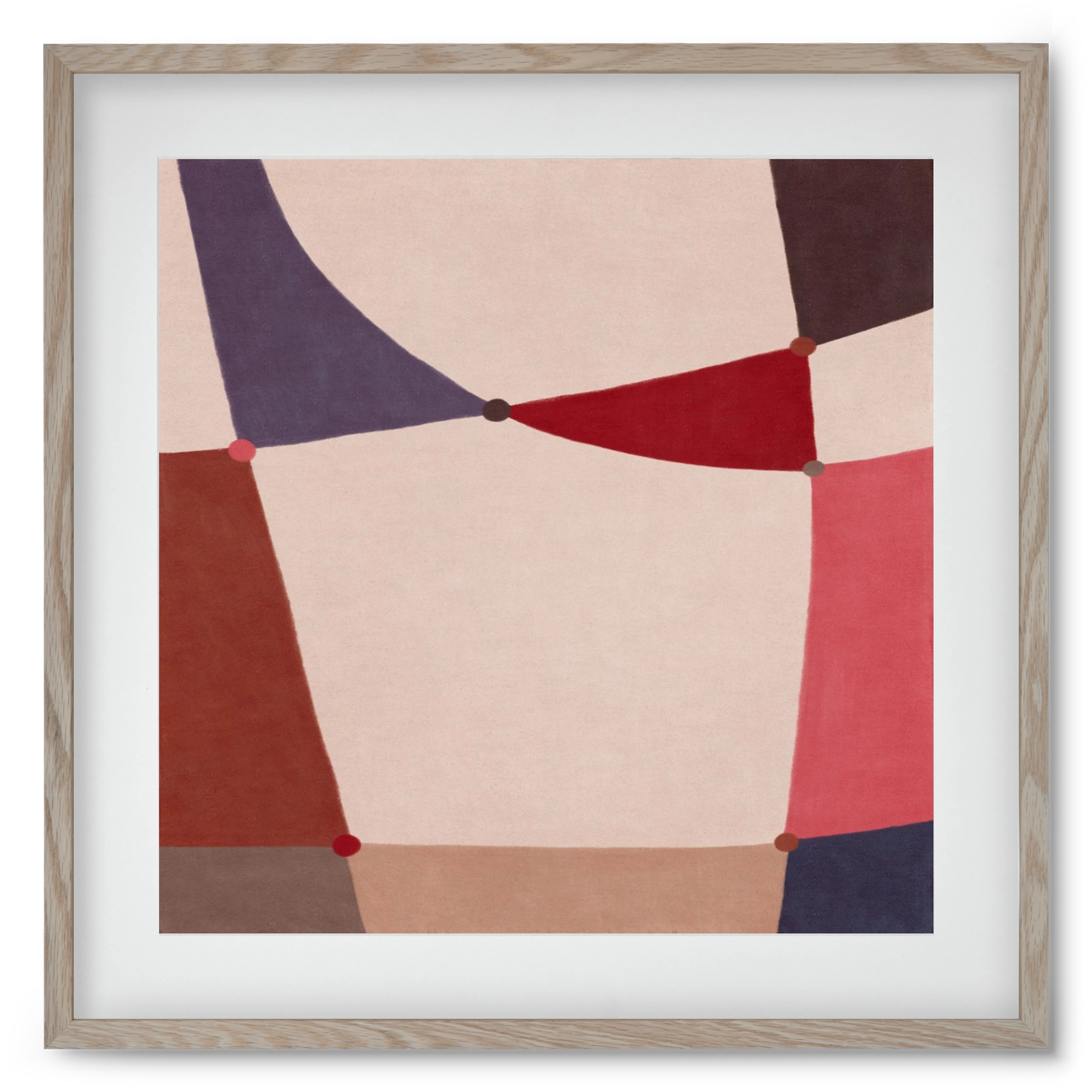 Abstract Intersections Q09, 50x50 cm (40x40 cm), Tölgy keret, paszpartuval