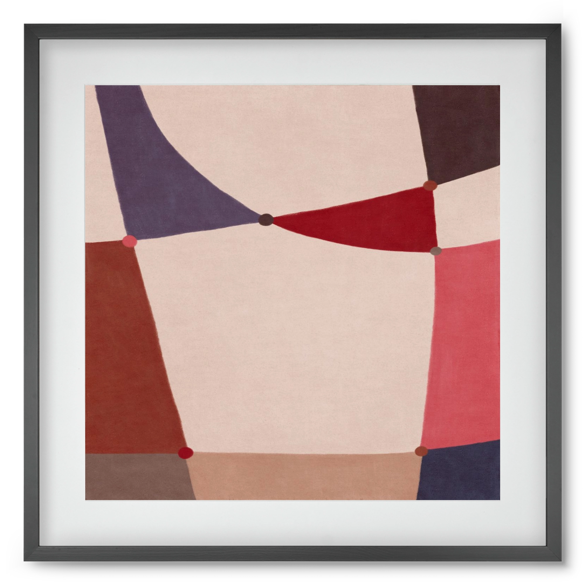 Abstract Intersections Q09, 50x50 cm (40x40 cm), Fekete keret, paszpartuval