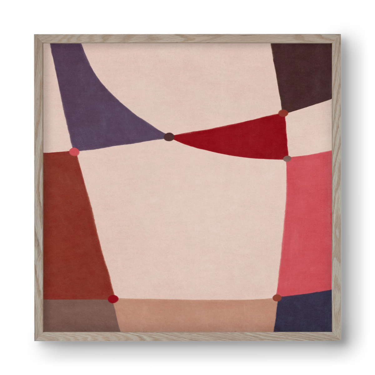 Abstract Intersections Q09, 40x40 cm (40x40 cm), Tölgy keret