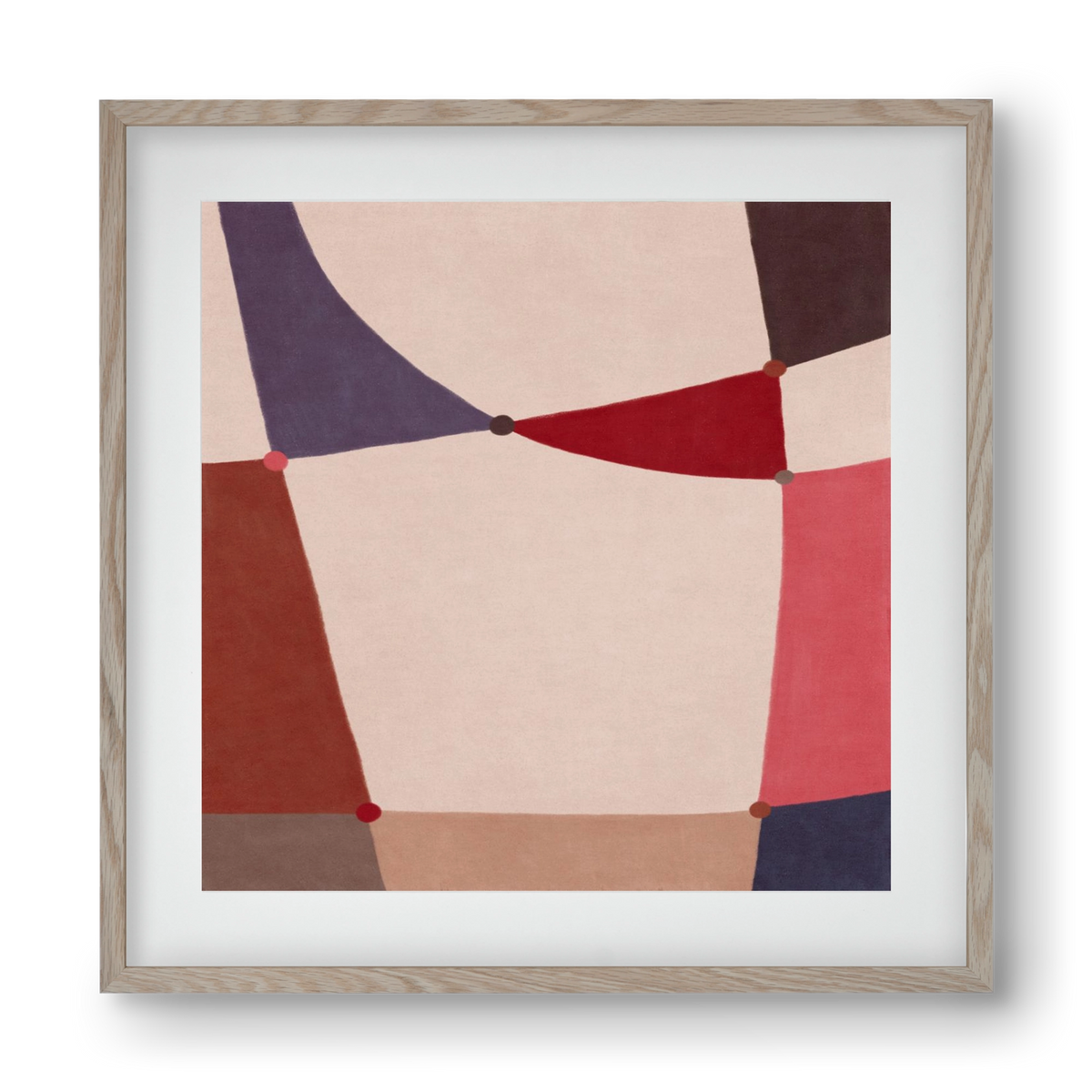Abstract Intersections Q09, 40x40 cm (30x30 cm), Tölgy keret, paszpartuval