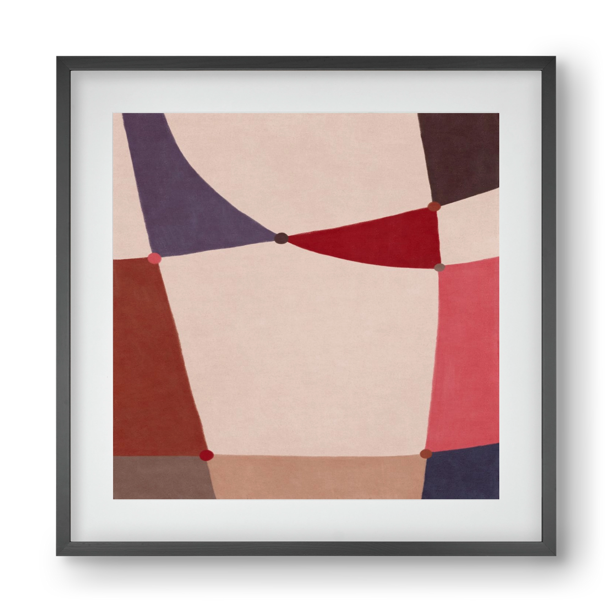 Abstract Intersections Q09, 40x40 cm (30x30 cm), Fekete keret, paszpartuval