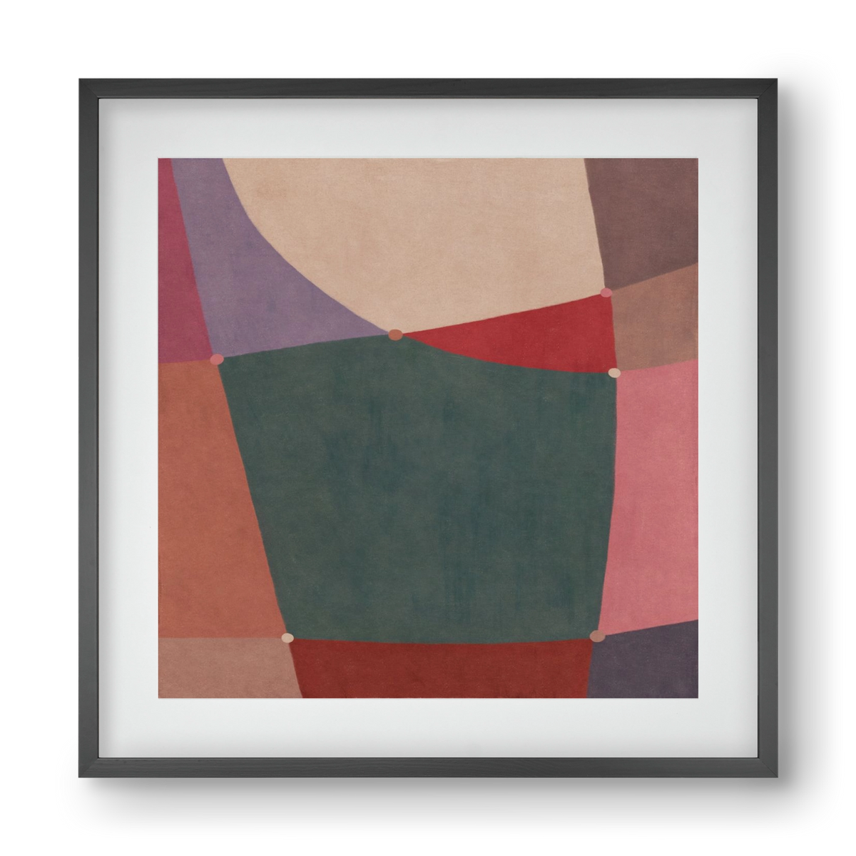 Abstract Intersections Q10, 40x40 cm (30x30 cm), Fekete keret, paszpartuval