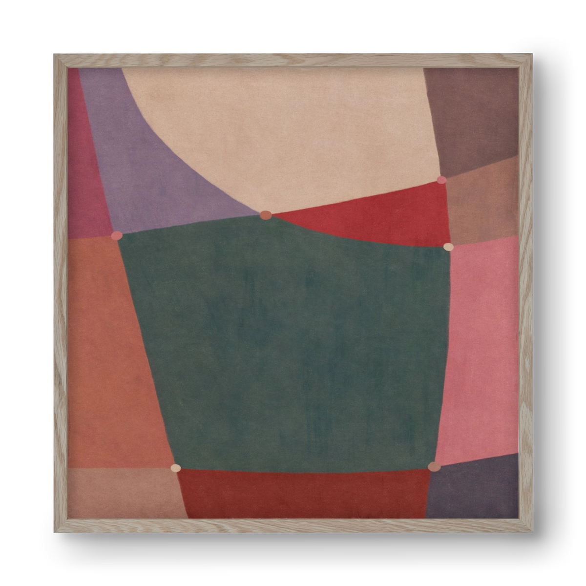 Abstract Intersections Q10, 40x40 cm (40x40 cm), Tölgy keret