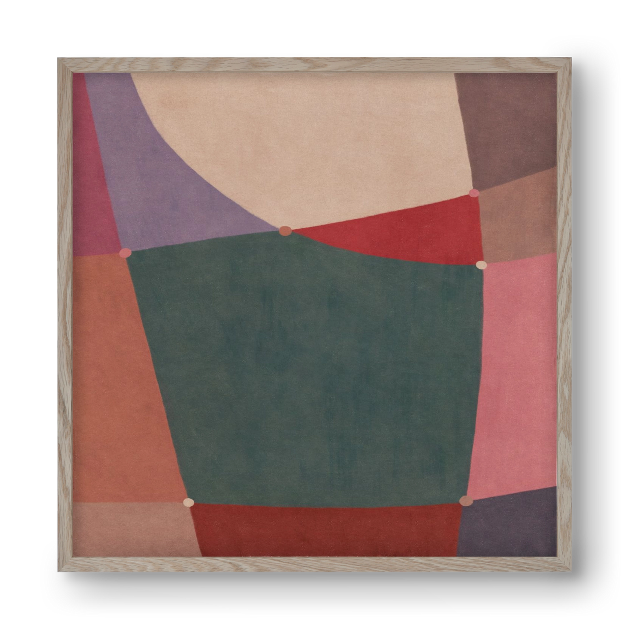 Abstract Intersections Q10, 40x40 cm (40x40 cm), Tölgy keret