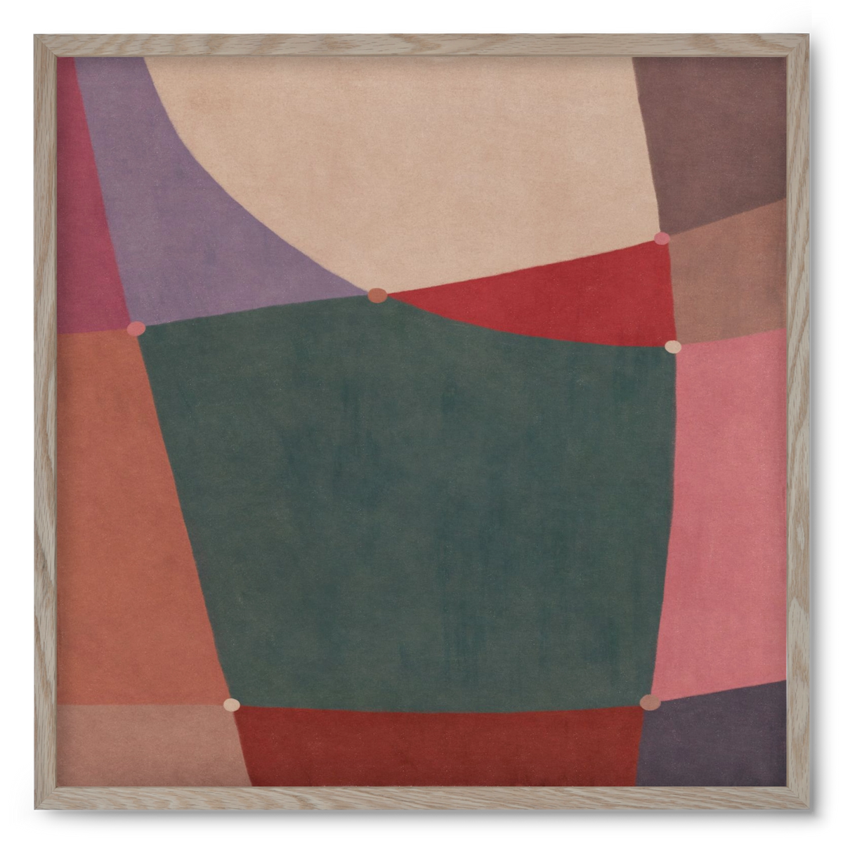 Abstract Intersections Q10, 50x50 cm (50x50 cm), Tölgy keret