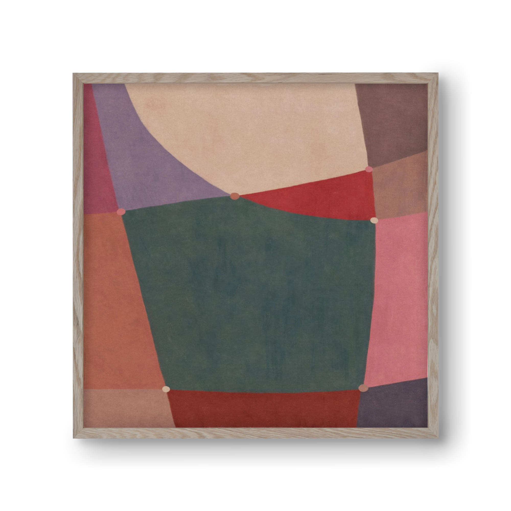 Abstract Intersections Q10, 30x30 cm (30x30 cm), Tölgy keret