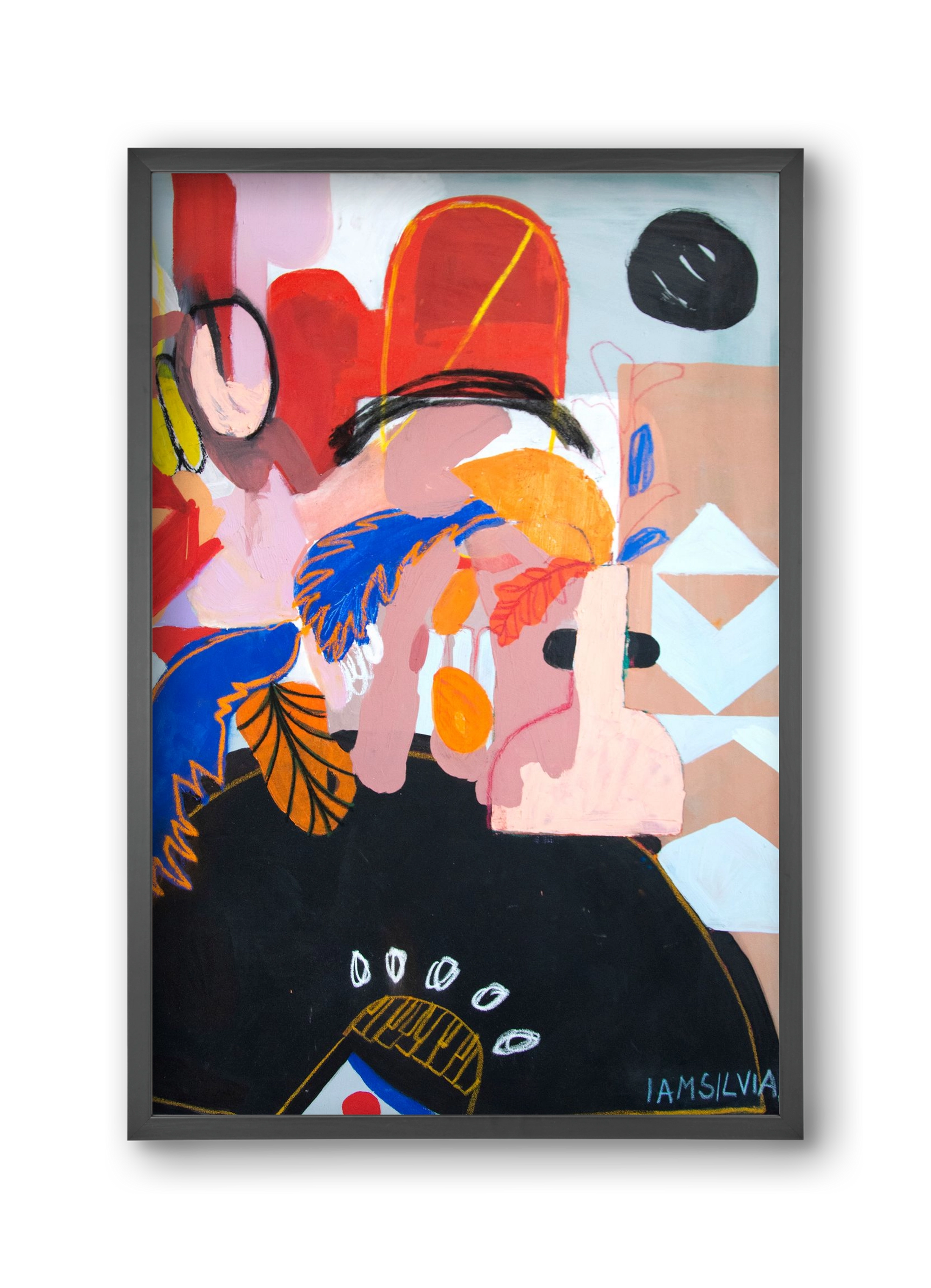 Sam o sebe I., 30x45 cm (30x45 cm), Fekete keret