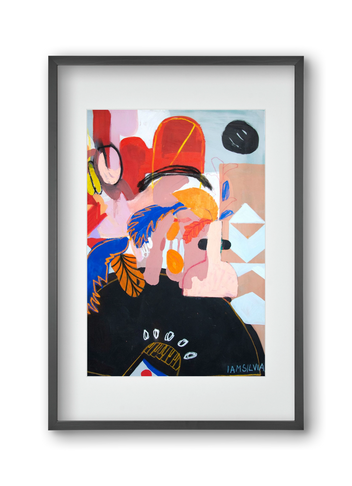 Sam o sebe I., 30x45 cm (20x30 cm), Fekete keret, paszpartuval