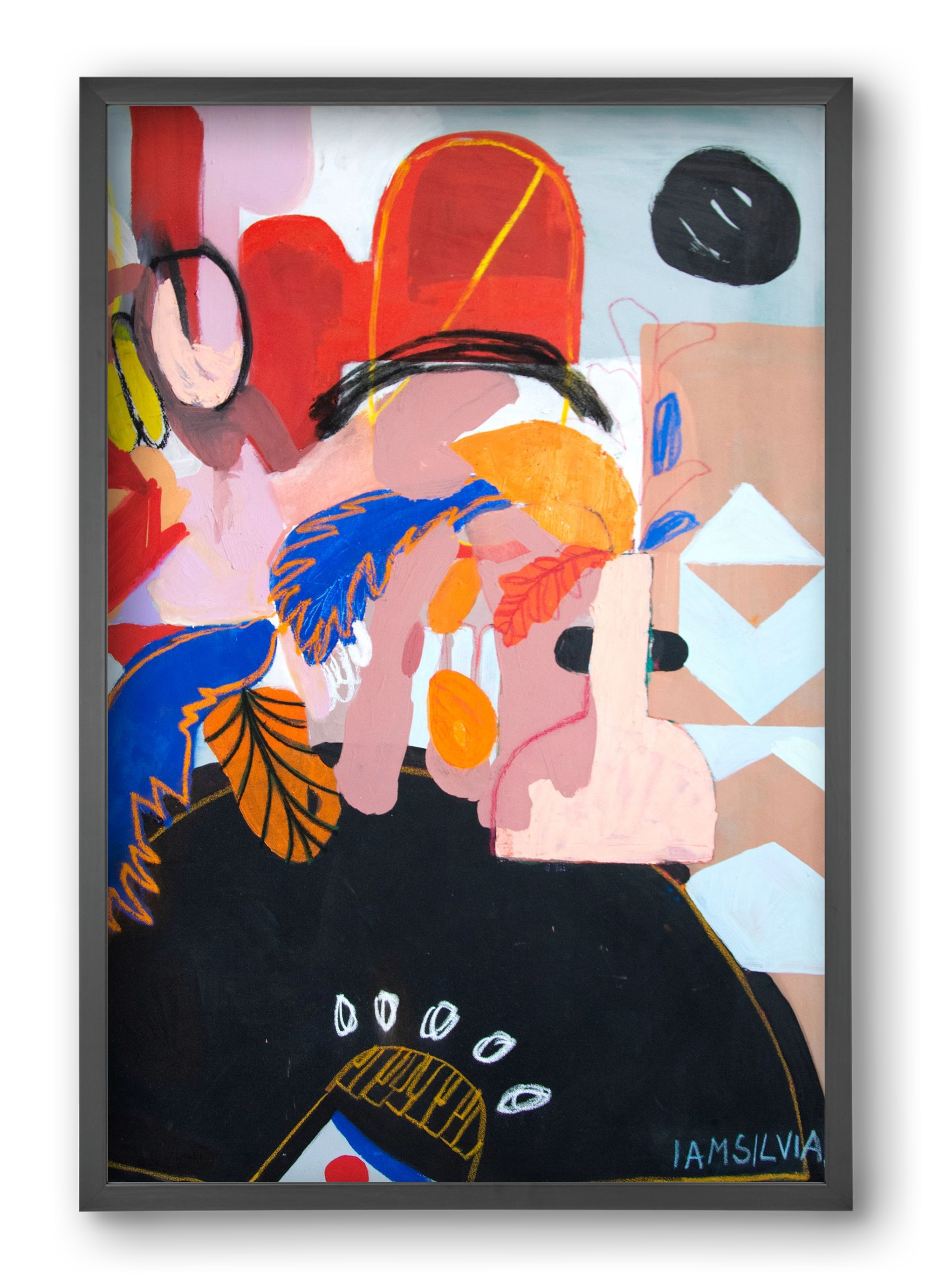Sam o sebe I., 40x60 cm (40x60 cm), Fekete keret