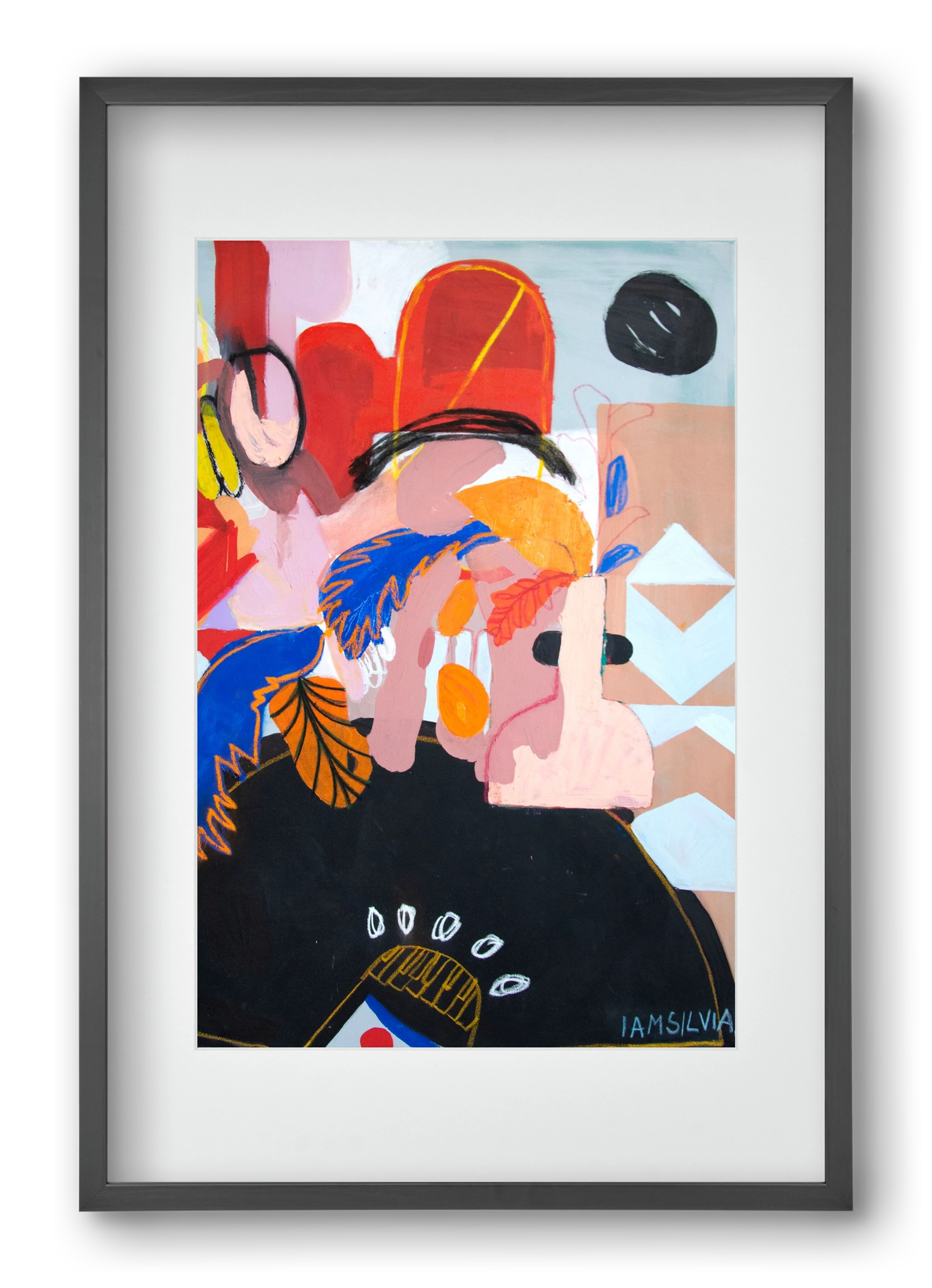 Sam o sebe I., 40x60 cm (30x45 cm), Fekete keret, paszpartuval