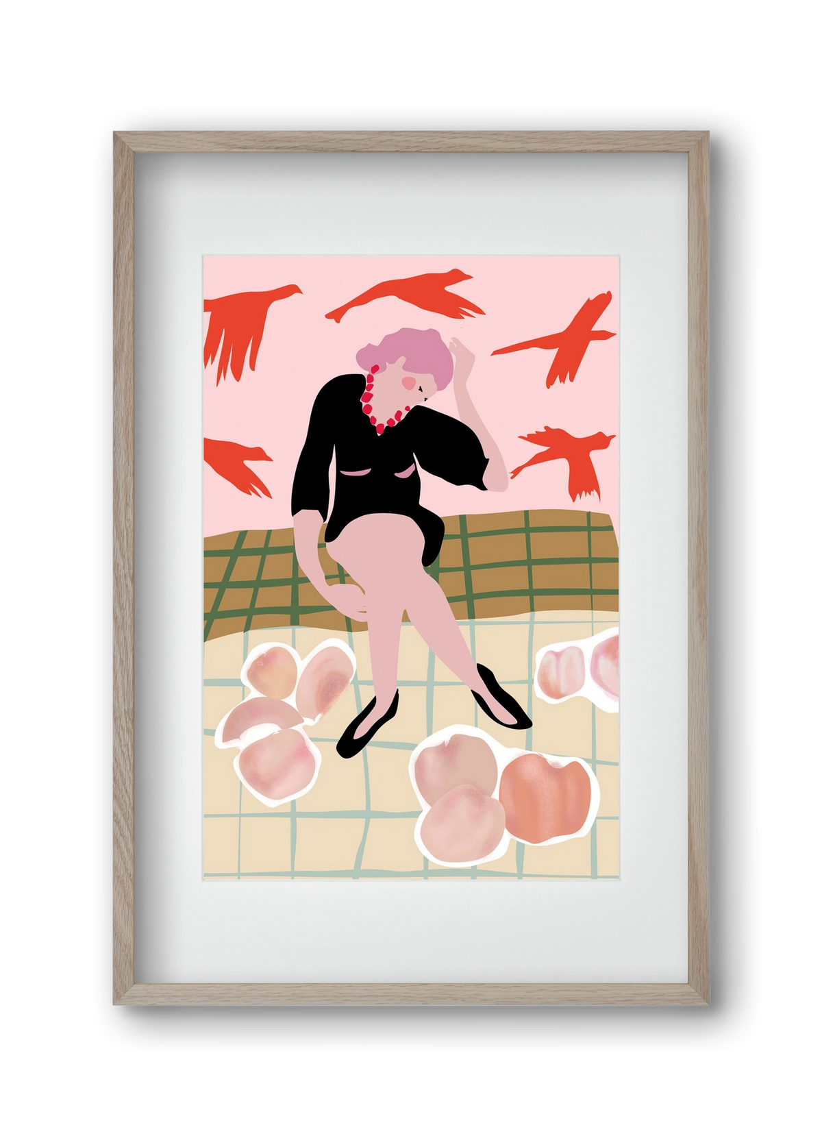 Apricot, 30x45 cm (20x30 cm), Tölgy keret, paszpartuval