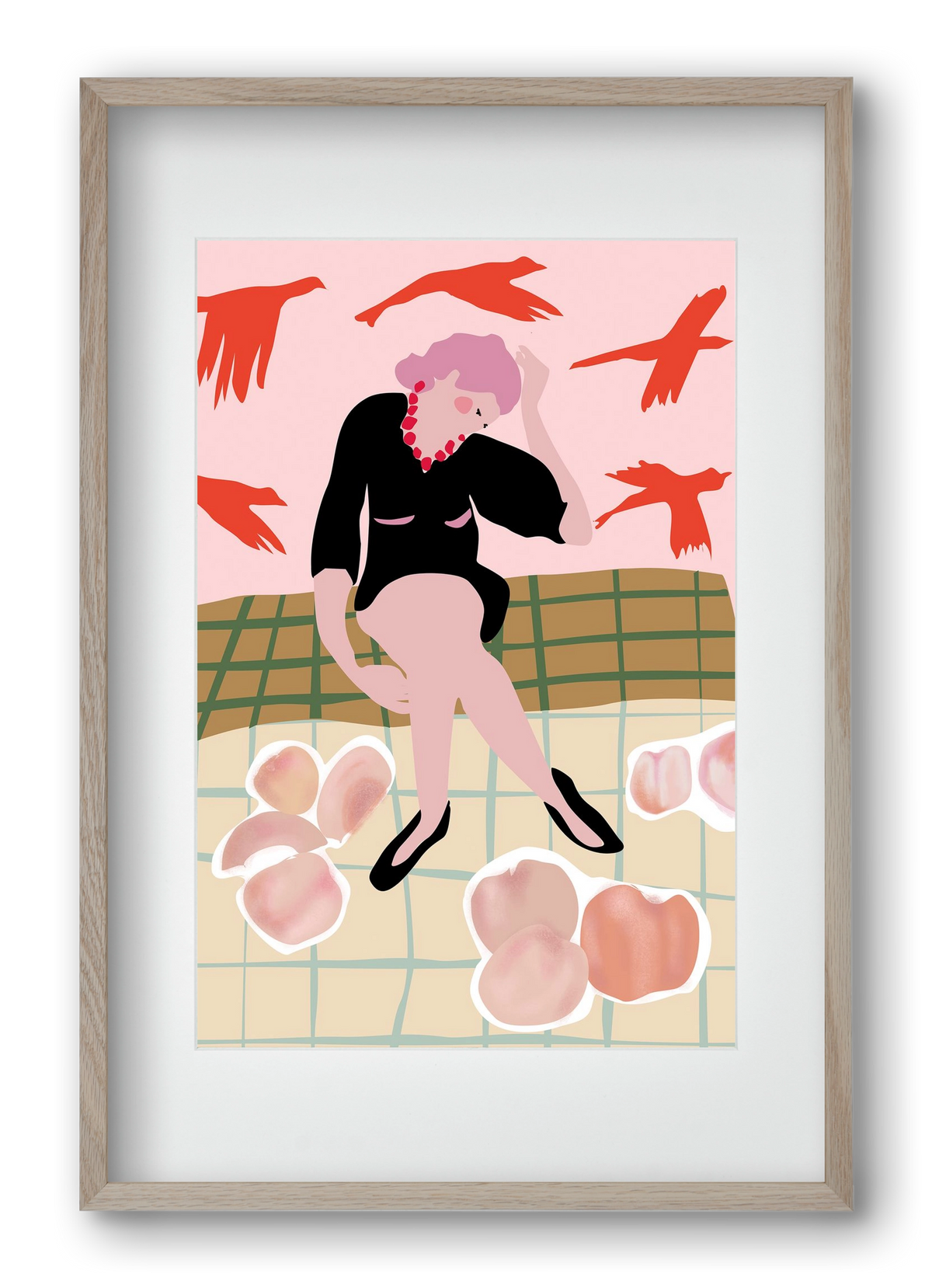 Apricot, 40x60 cm (30x45 cm), Tölgy keret, paszpartuval