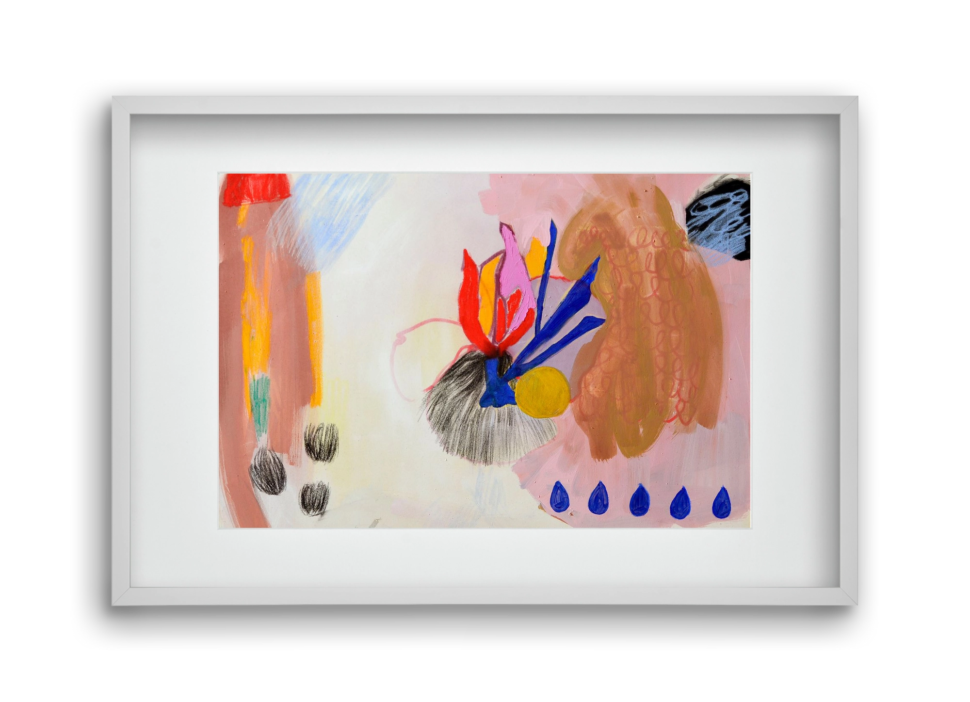 Karneval, 45x30 cm (30x20 cm), Fehér keret, paszpartuval