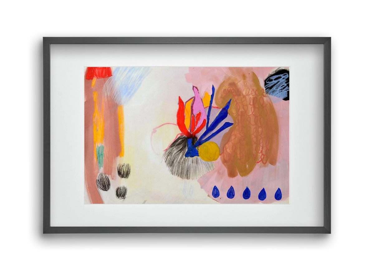 Karneval, 45x30 cm (30x20 cm), Fekete keret, paszpartuval