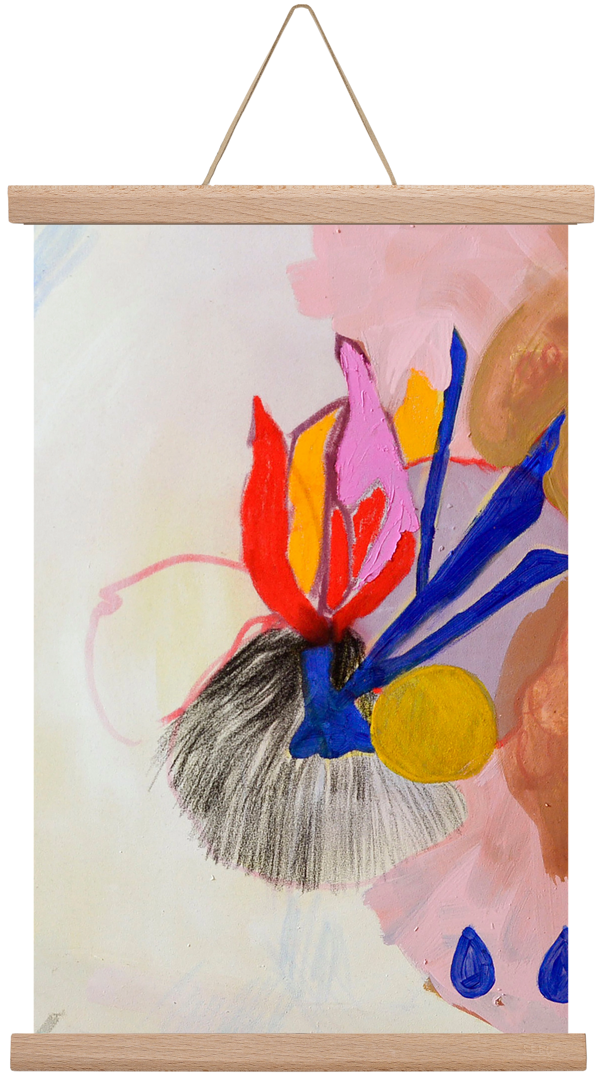 Karneval, 45x30 cm (45x30 cm), Tölgy akasztó