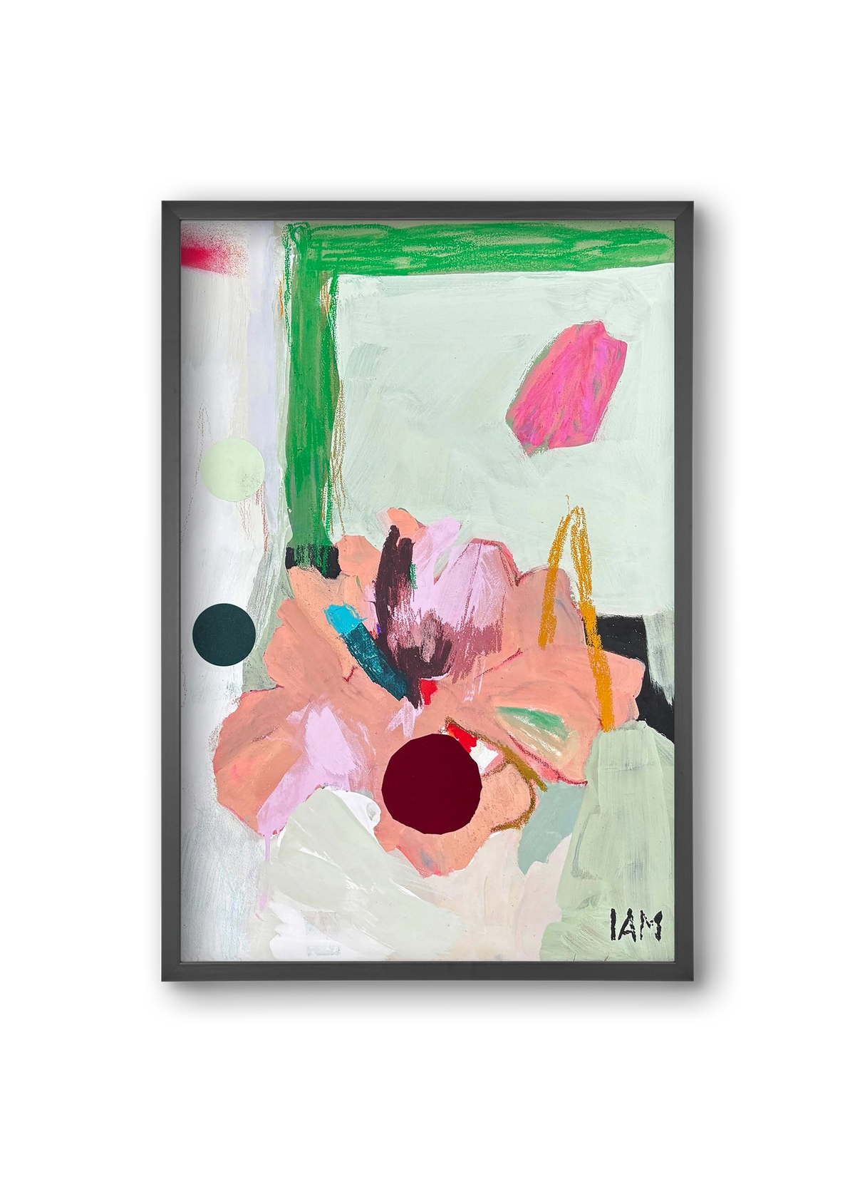 flower, 20x30 cm (20x30 cm), Fekete keret