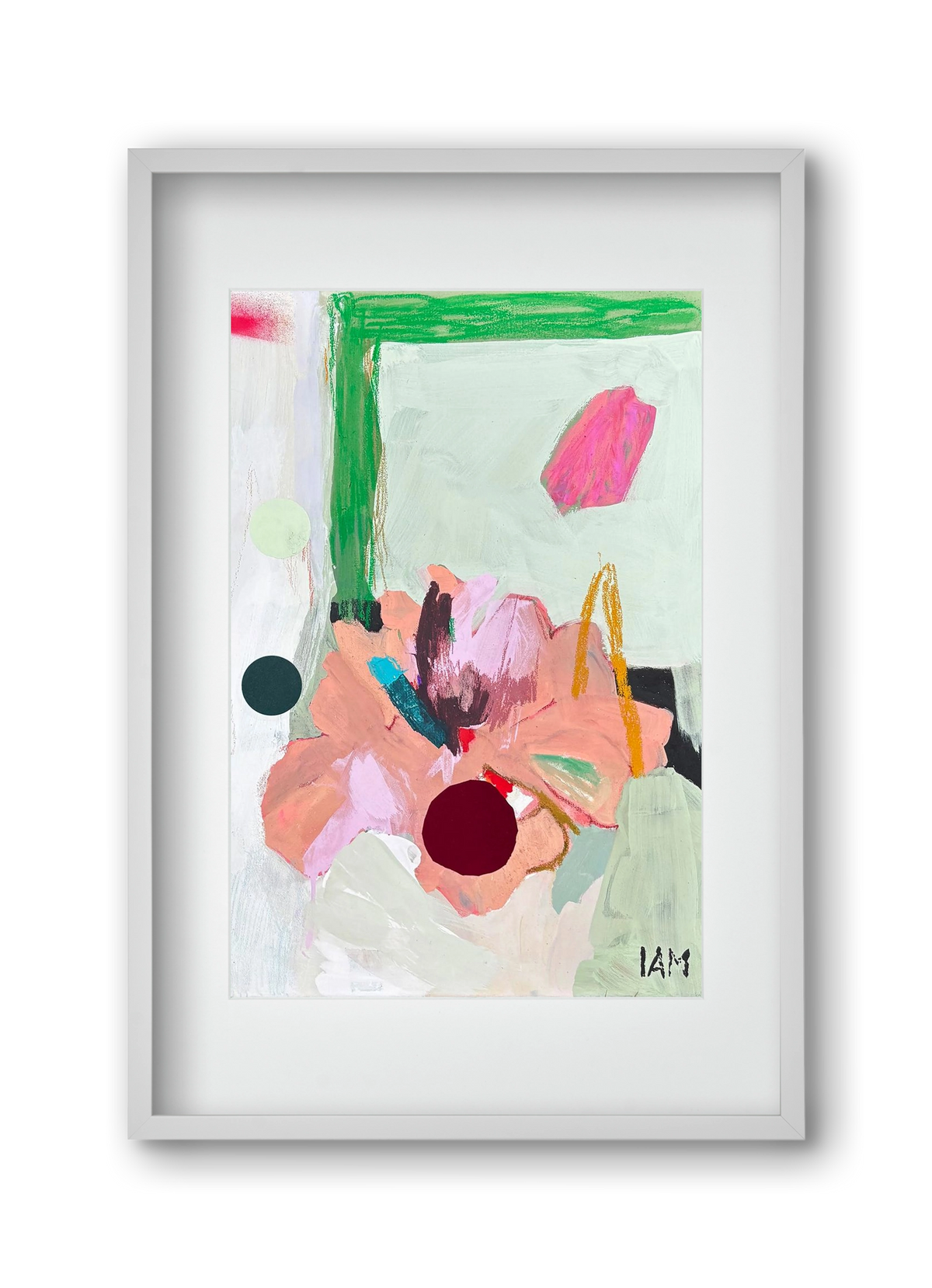 flower, 30x45 cm (20x30 cm), Fehér keret, paszpartuval