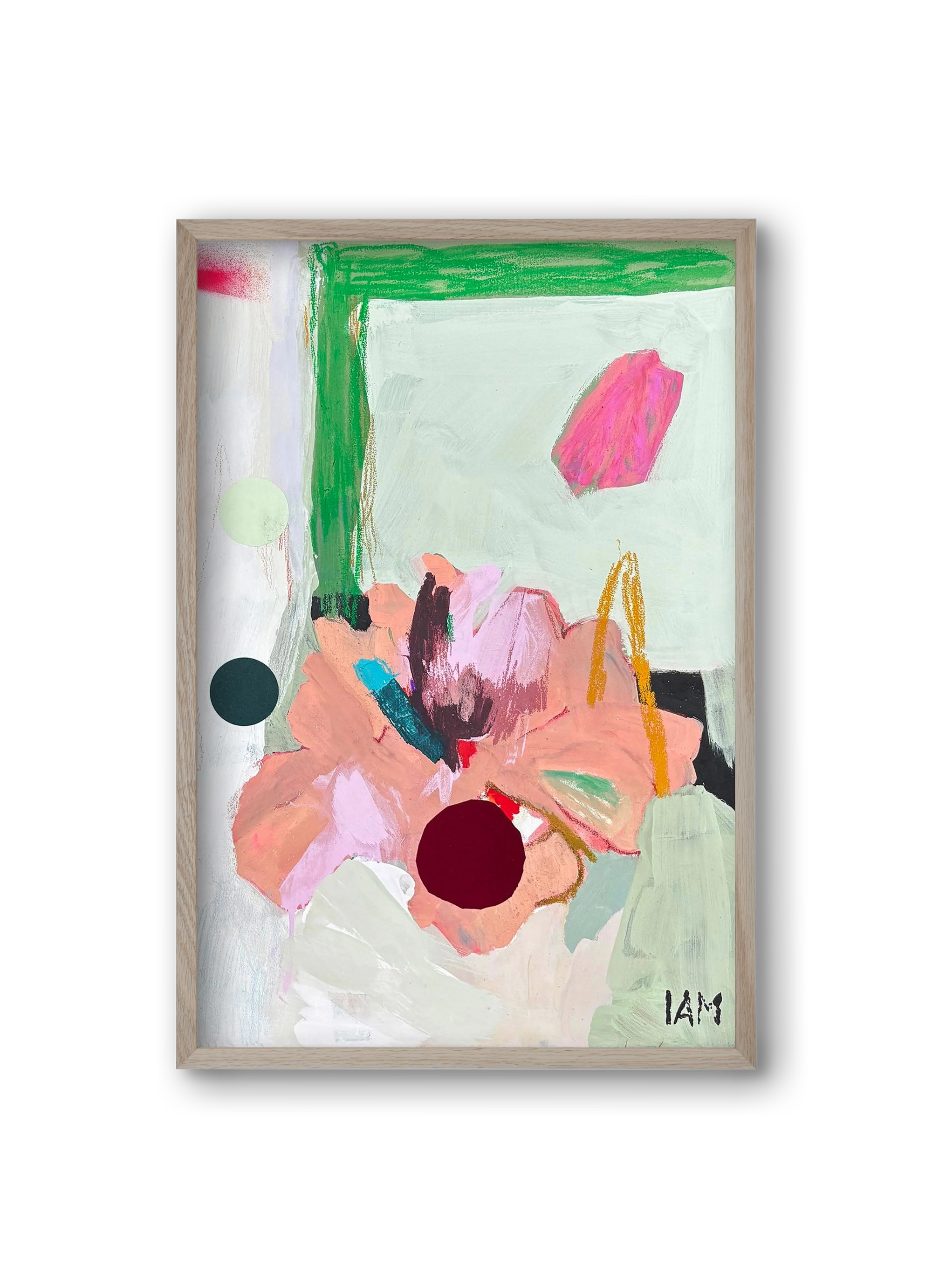 flower, 20x30 cm (20x30 cm), Tölgy keret