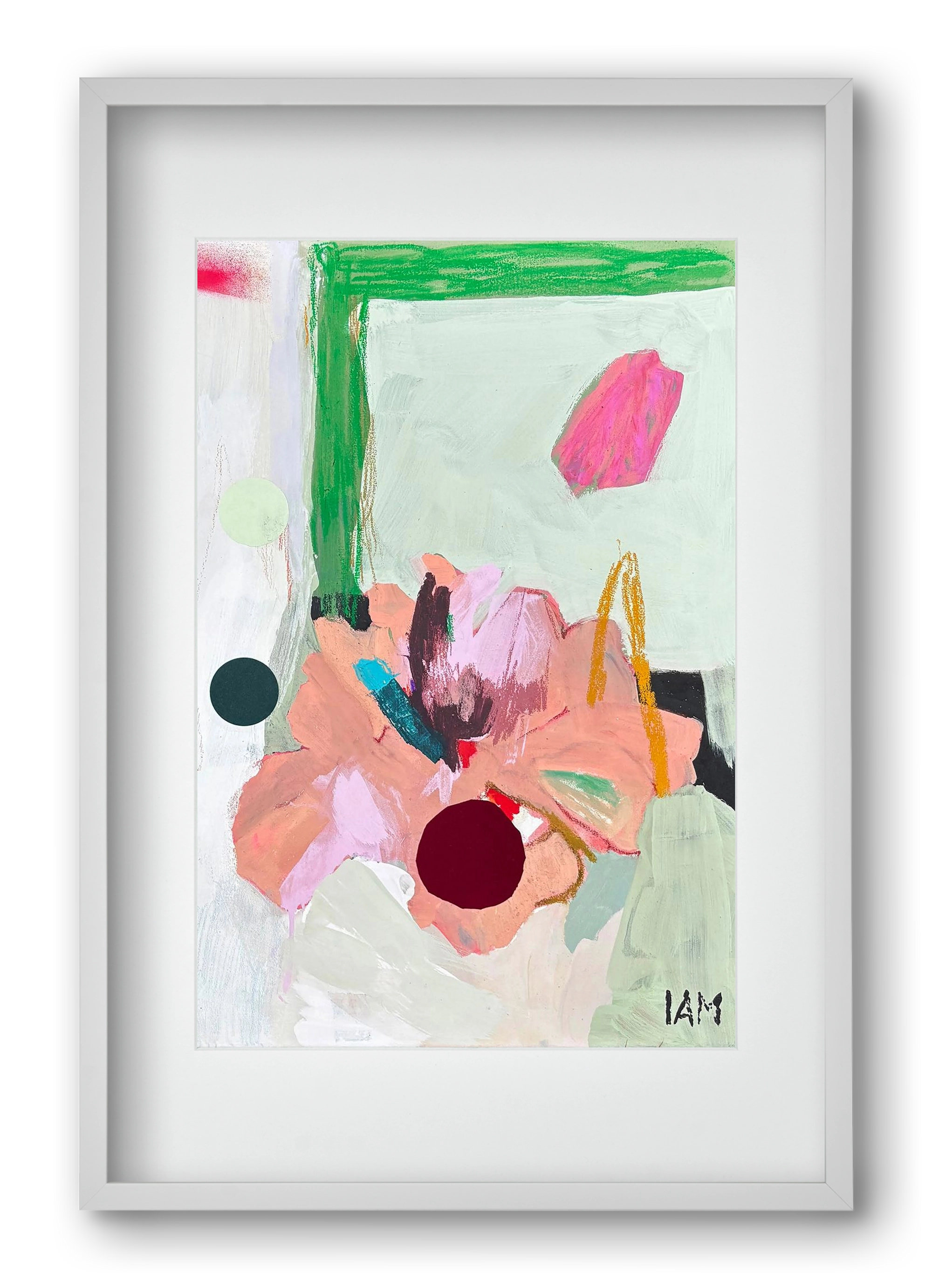 flower, 40x60 cm (30x45 cm), Fehér keret, paszpartuval