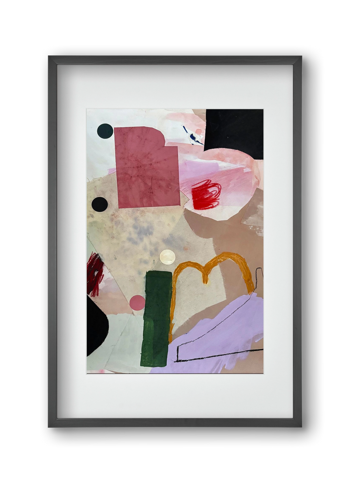 Child on the playground, 30x45 cm (20x30 cm), Fekete keret, paszpartuval