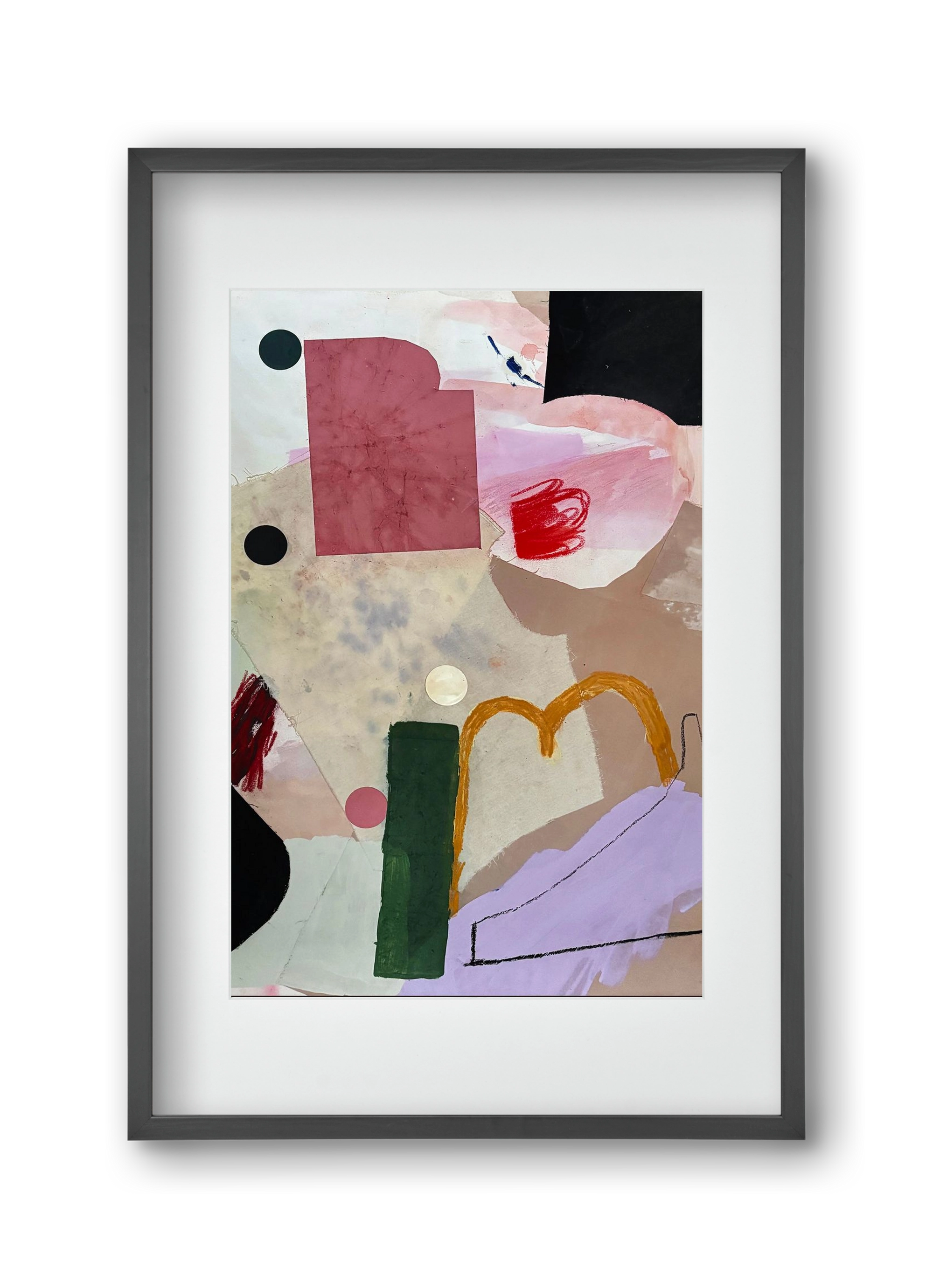 Child on the playground, 30x45 cm (20x30 cm), Fekete keret, paszpartuval