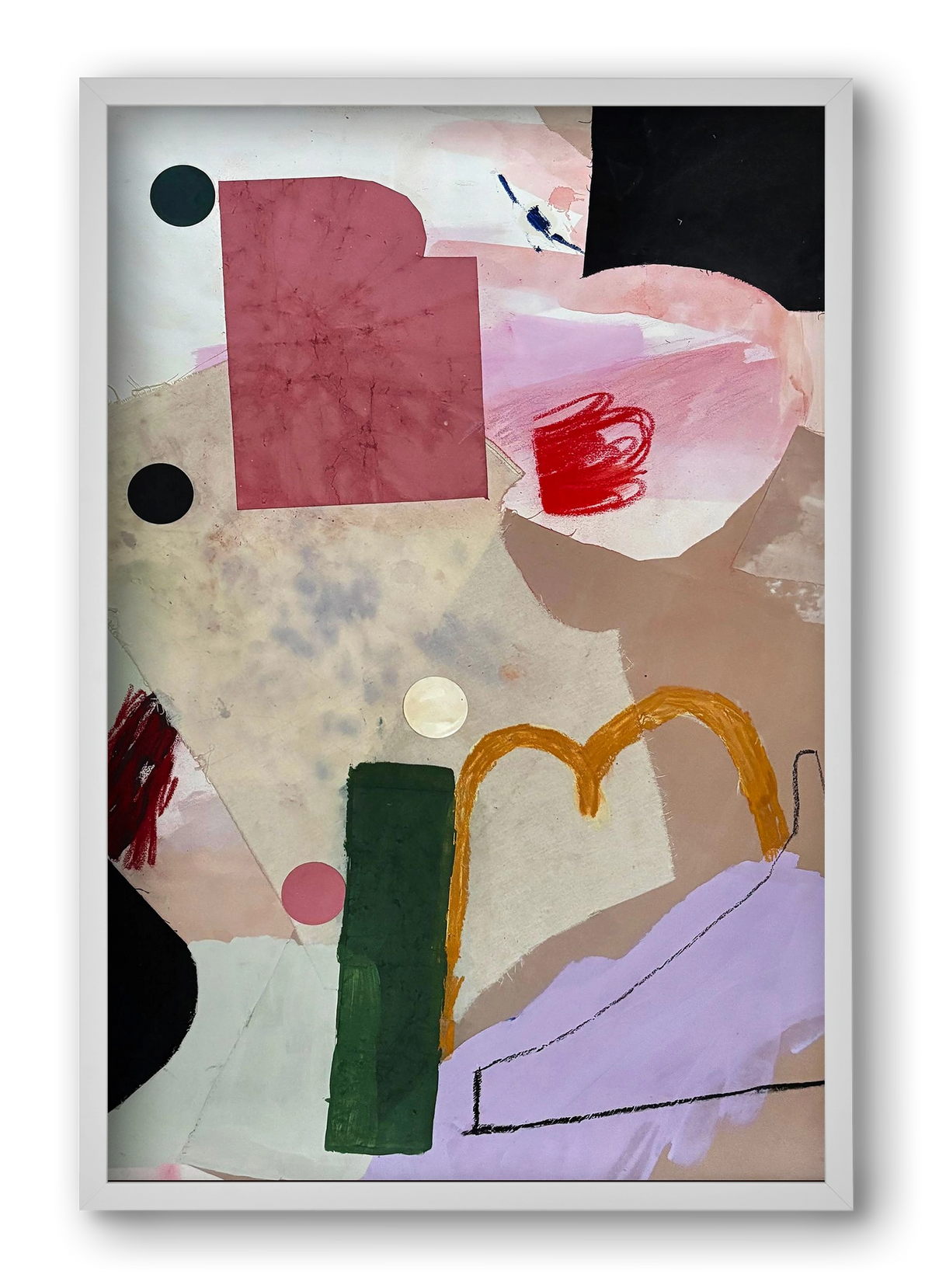 Child on the playground, 40x60 cm (40x60 cm), Fehér keret