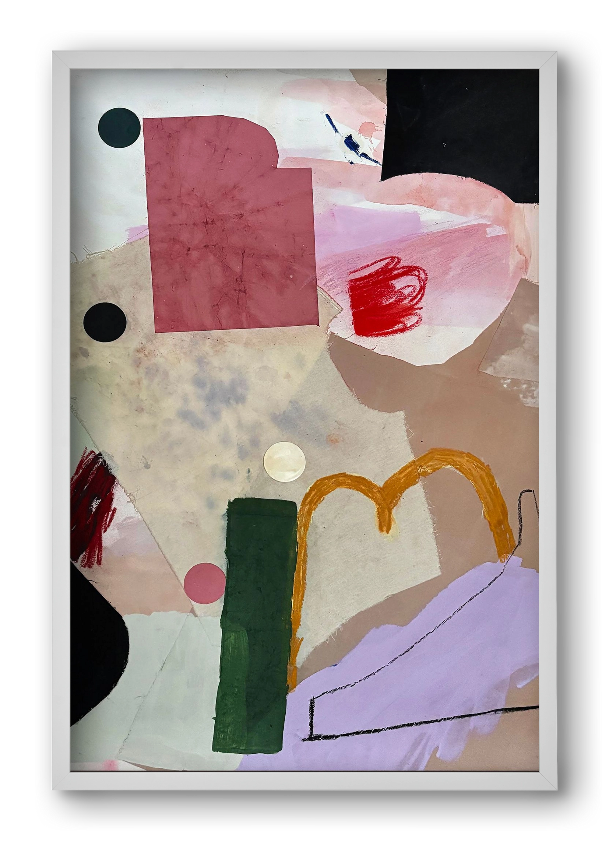 Child on the playground, 40x60 cm (40x60 cm), Fehér keret